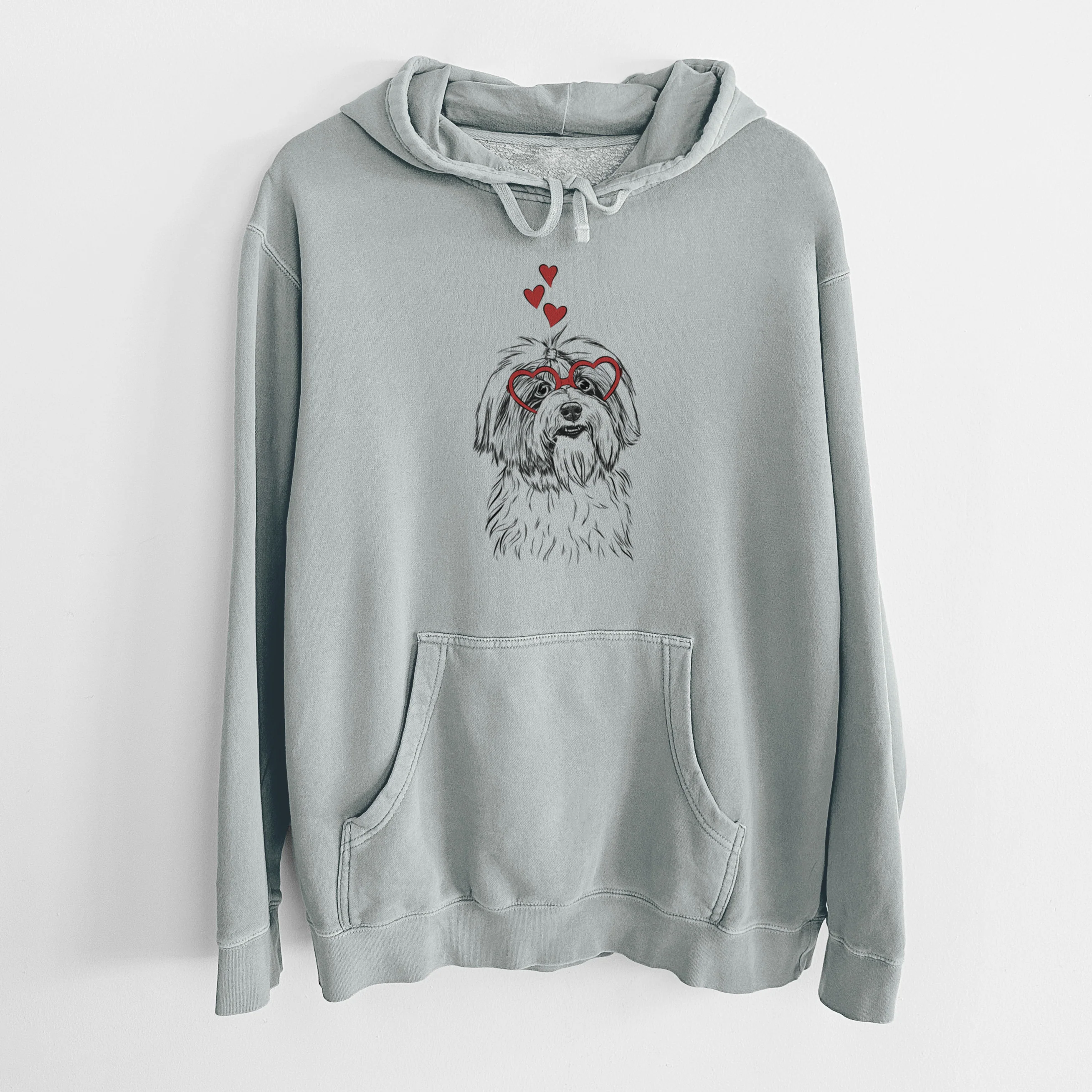 Valentine Dooley the Havanese - Unisex Pigment Dyed Hoodie - Image 7