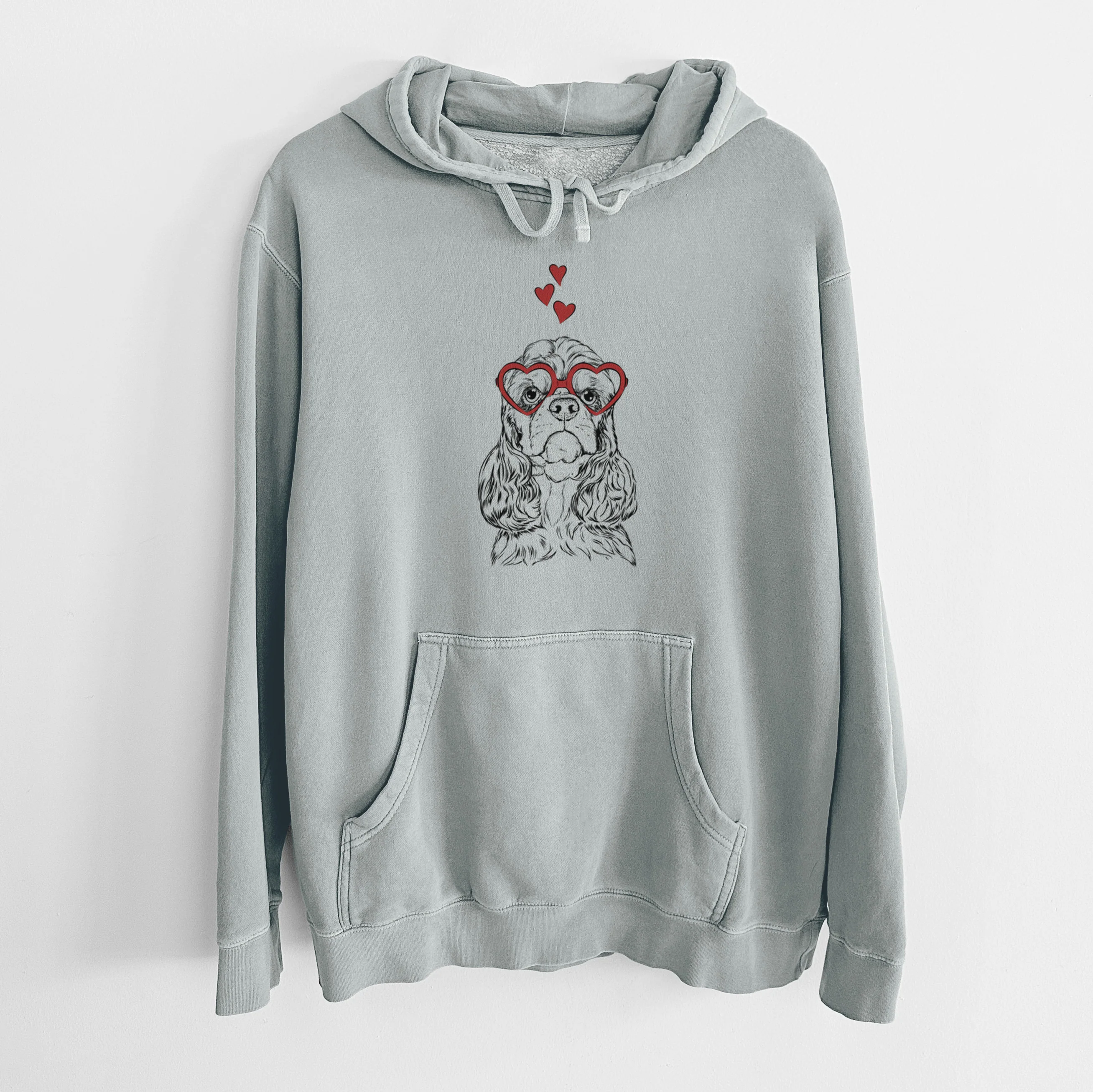 Valentine Emma the Cocker Spaniel - Unisex Pigment Dyed Hoodie - Image 7