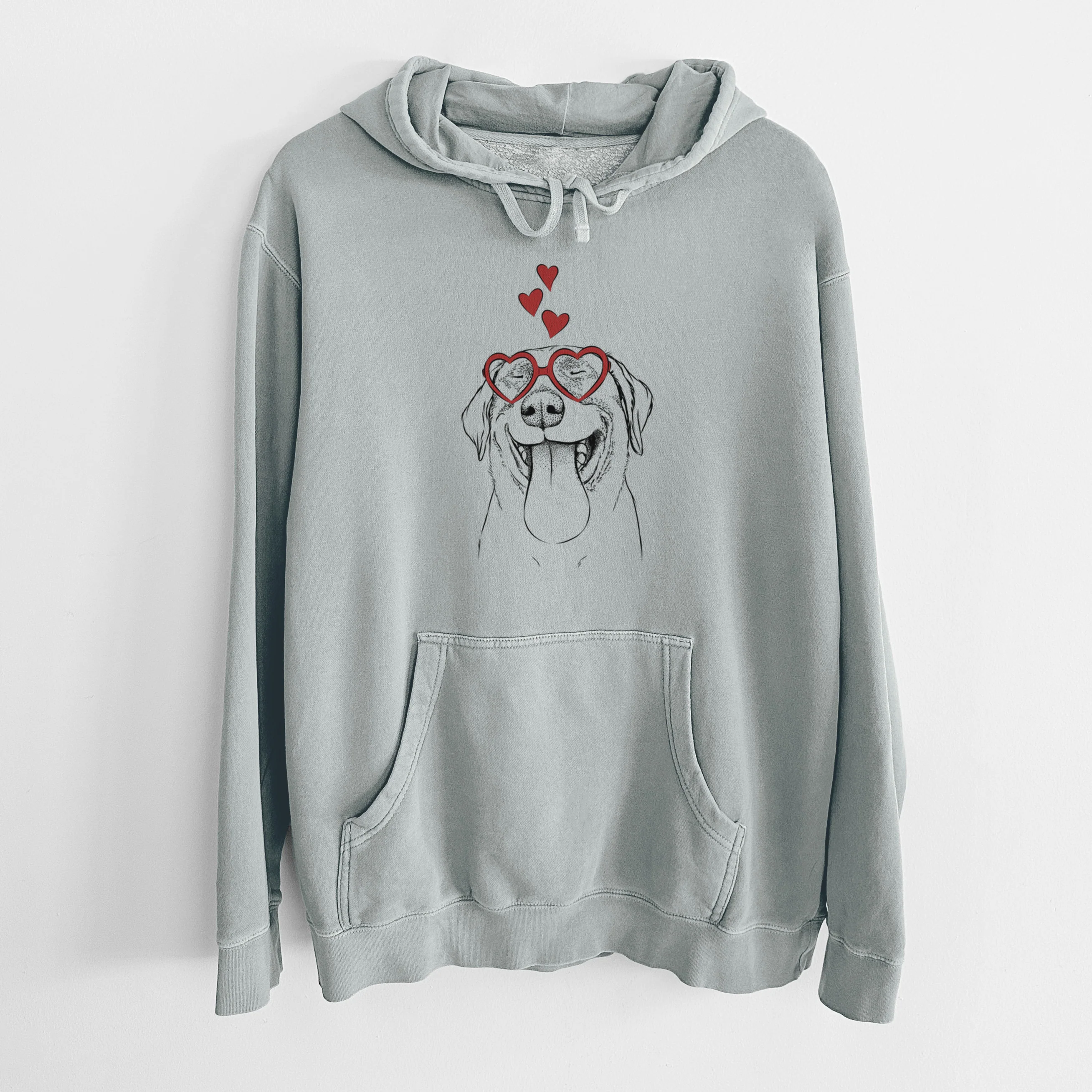 Valentine Fig the Labrador Retriever - Unisex Pigment Dyed Hoodie - Image 7