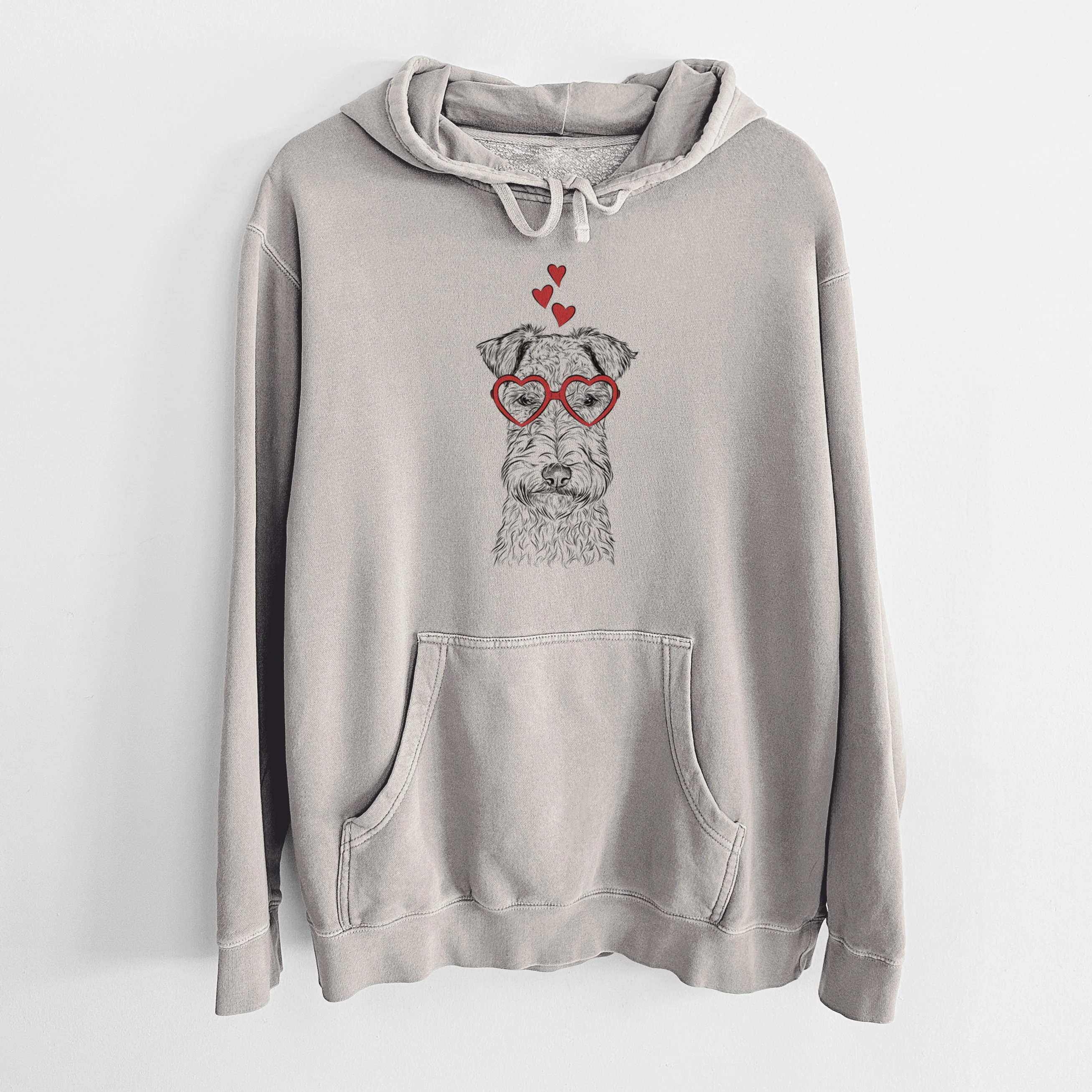 Valentine Frida the Lakeland Terrier - Unisex Pigment Dyed Hoodie - Image 5