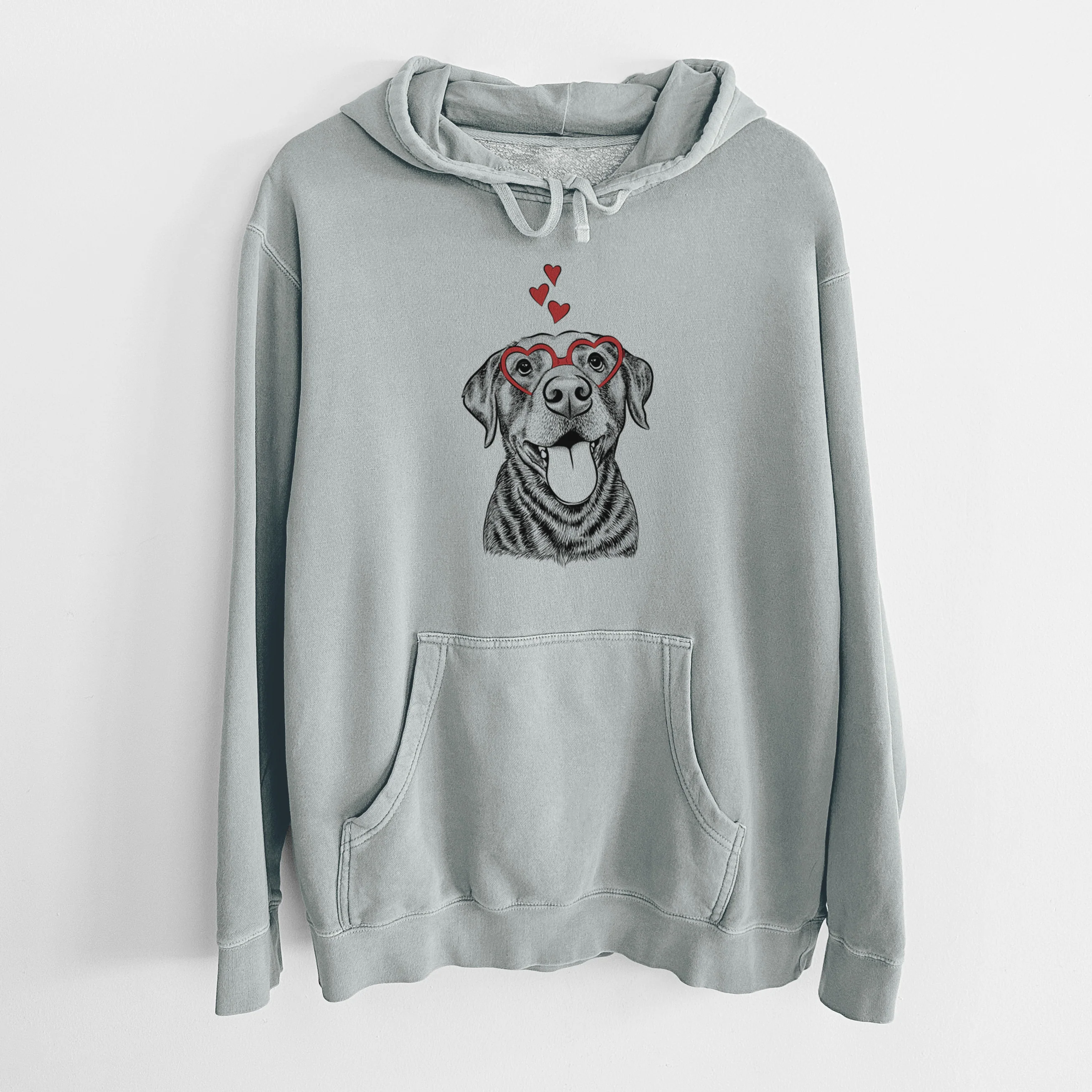 Valentine Gwen the Labrador Retriever - Unisex Pigment Dyed Hoodie - Image 7