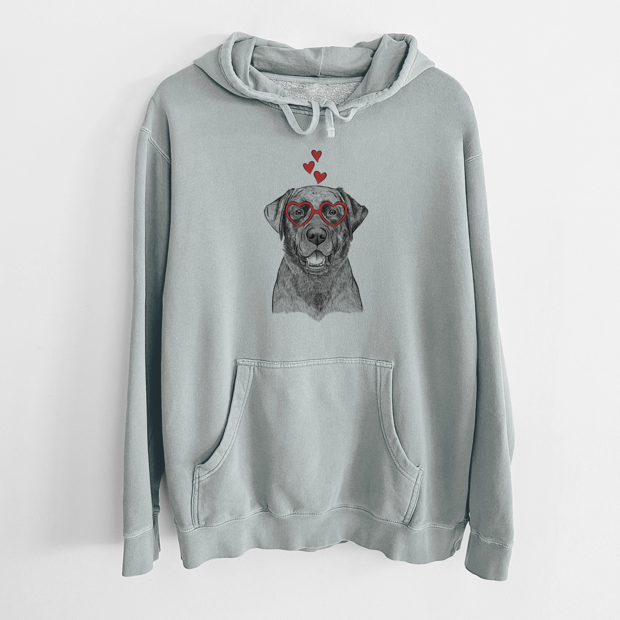Valentine Heath the Black Lab - Unisex Pigment Dyed Hoodie - Image 7