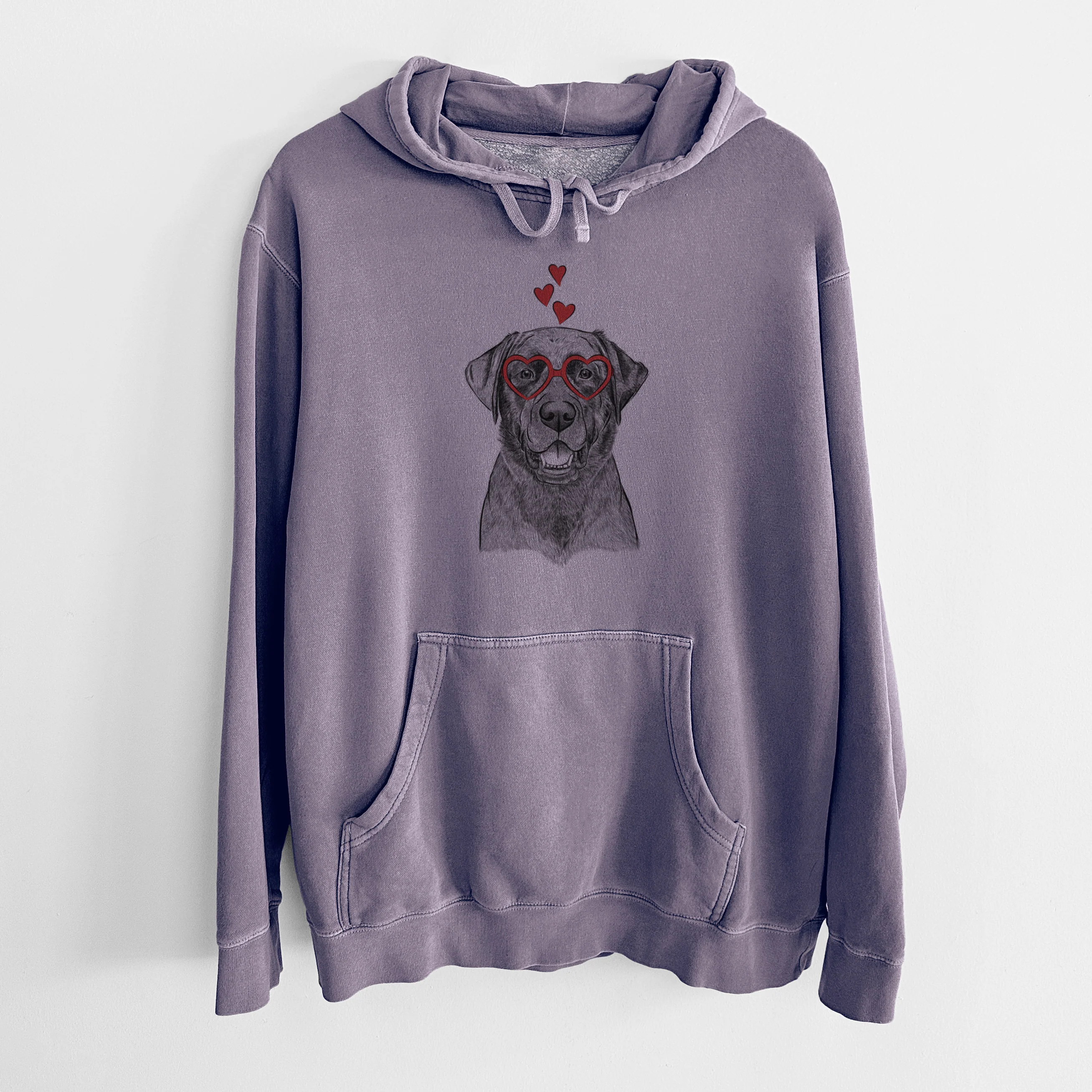 Valentine Heath the Black Lab - Unisex Pigment Dyed Hoodie - Image 9