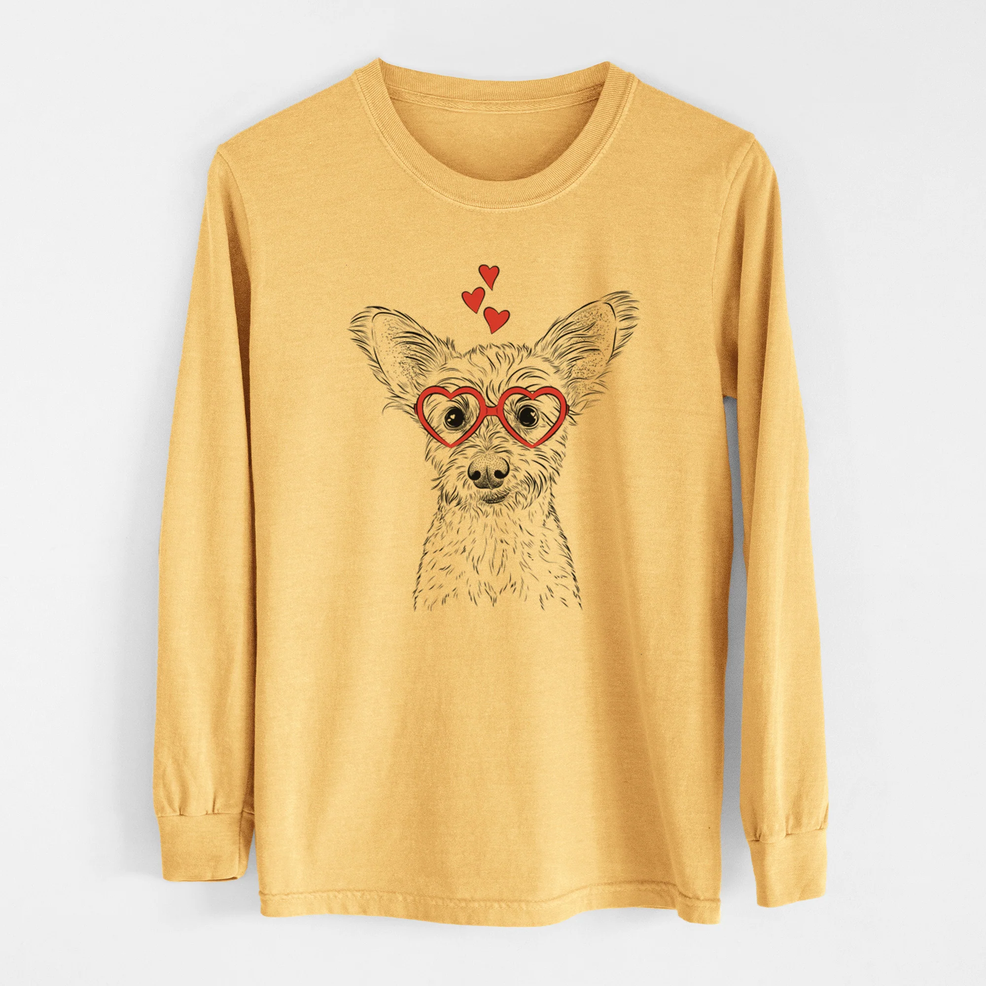 Valentine Heidi the Schnauzer Mix - Heavyweight 100% Cotton Long Sleeve - Image 6