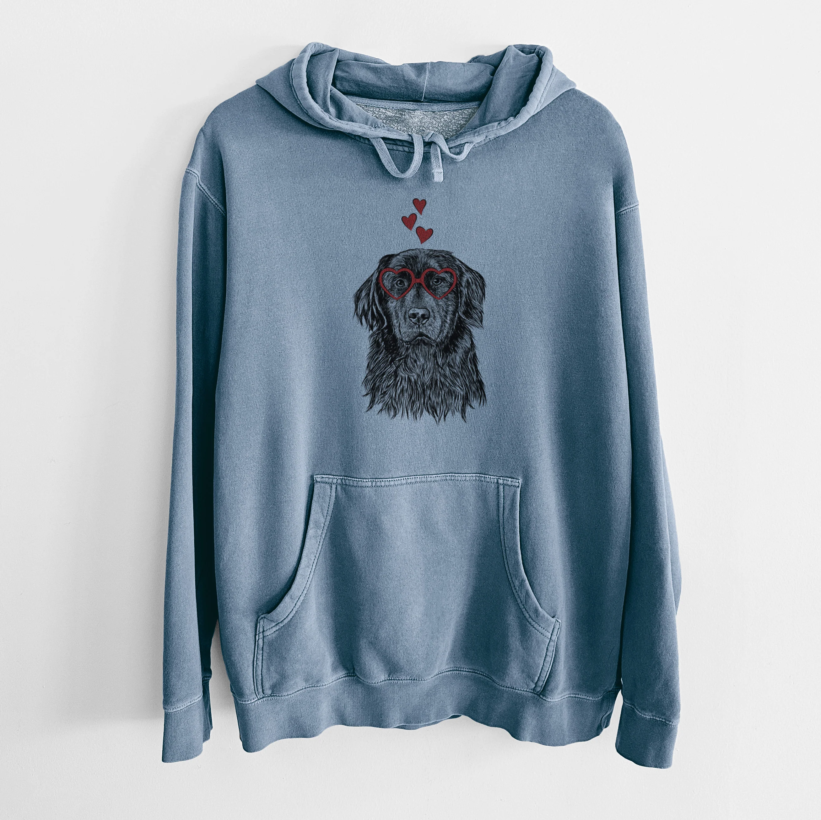 Valentine Jinx the Newfoundland - Unisex Pigment Dyed Hoodie - Image 6