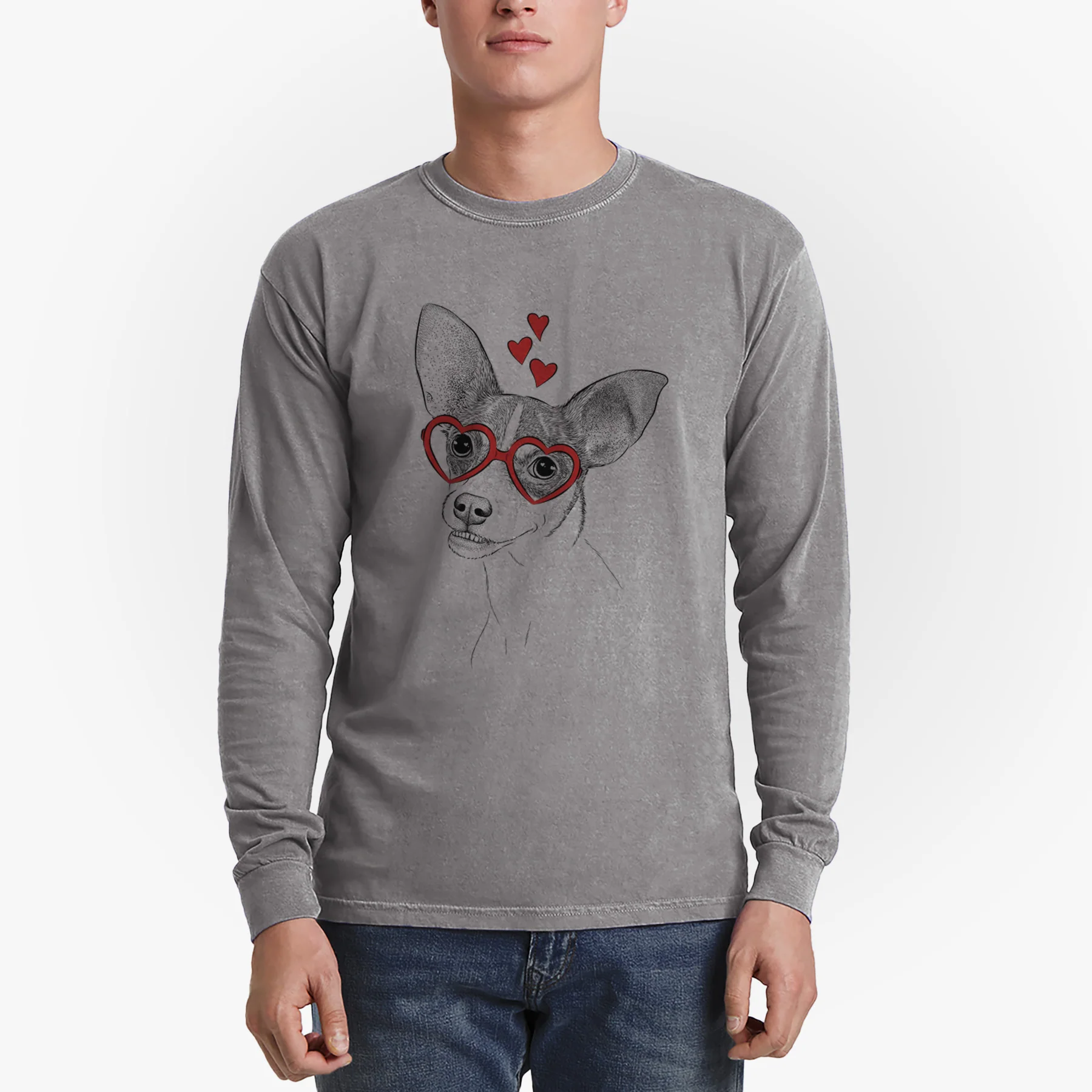 Valentine Kailani the Chihuahua Mix - Heavyweight 100% Cotton Long Sleeve - Image 4