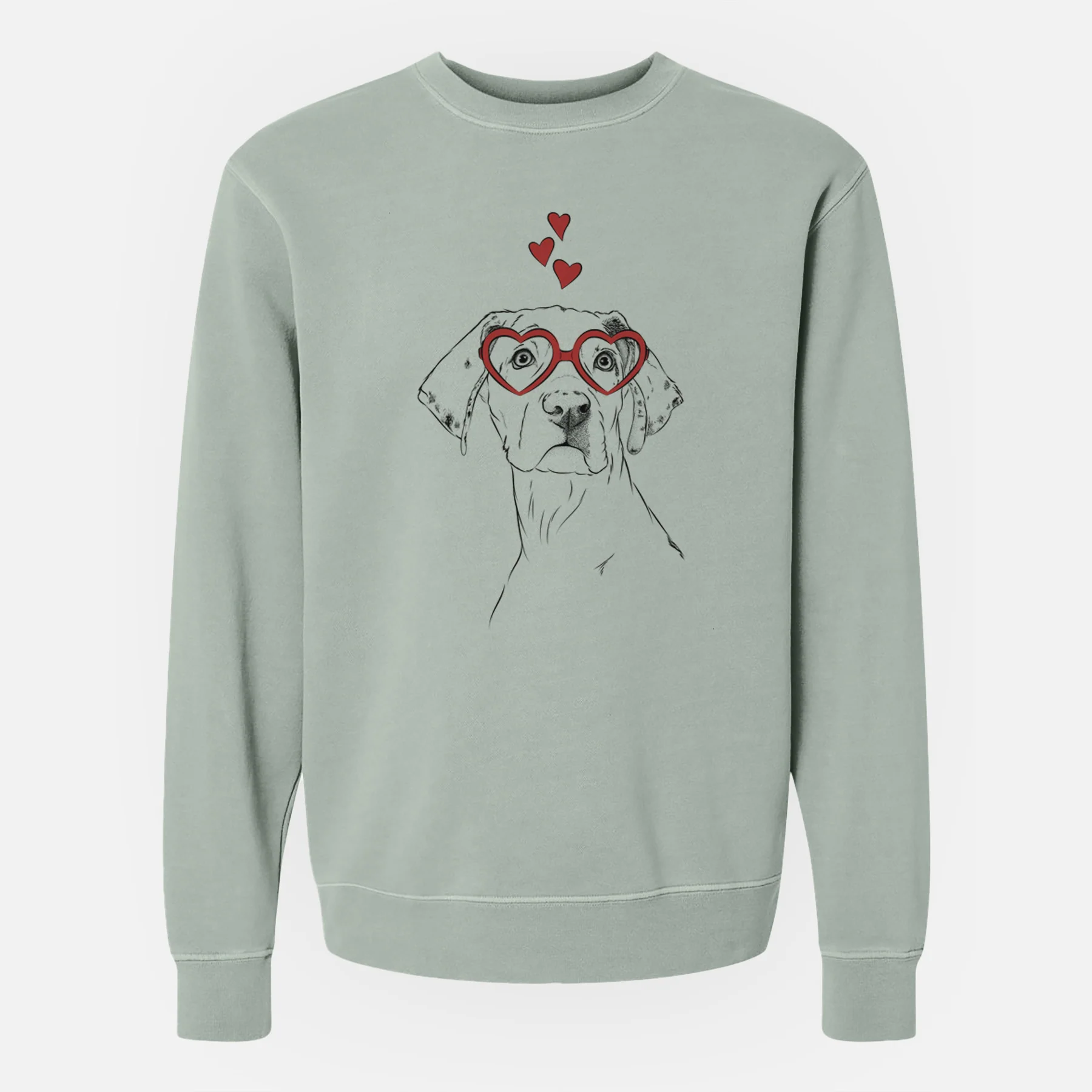 Valentine Lumen the Special Needs Great Dane - Unisex Pigment Dyed Crew Sweatshirt - Image 5