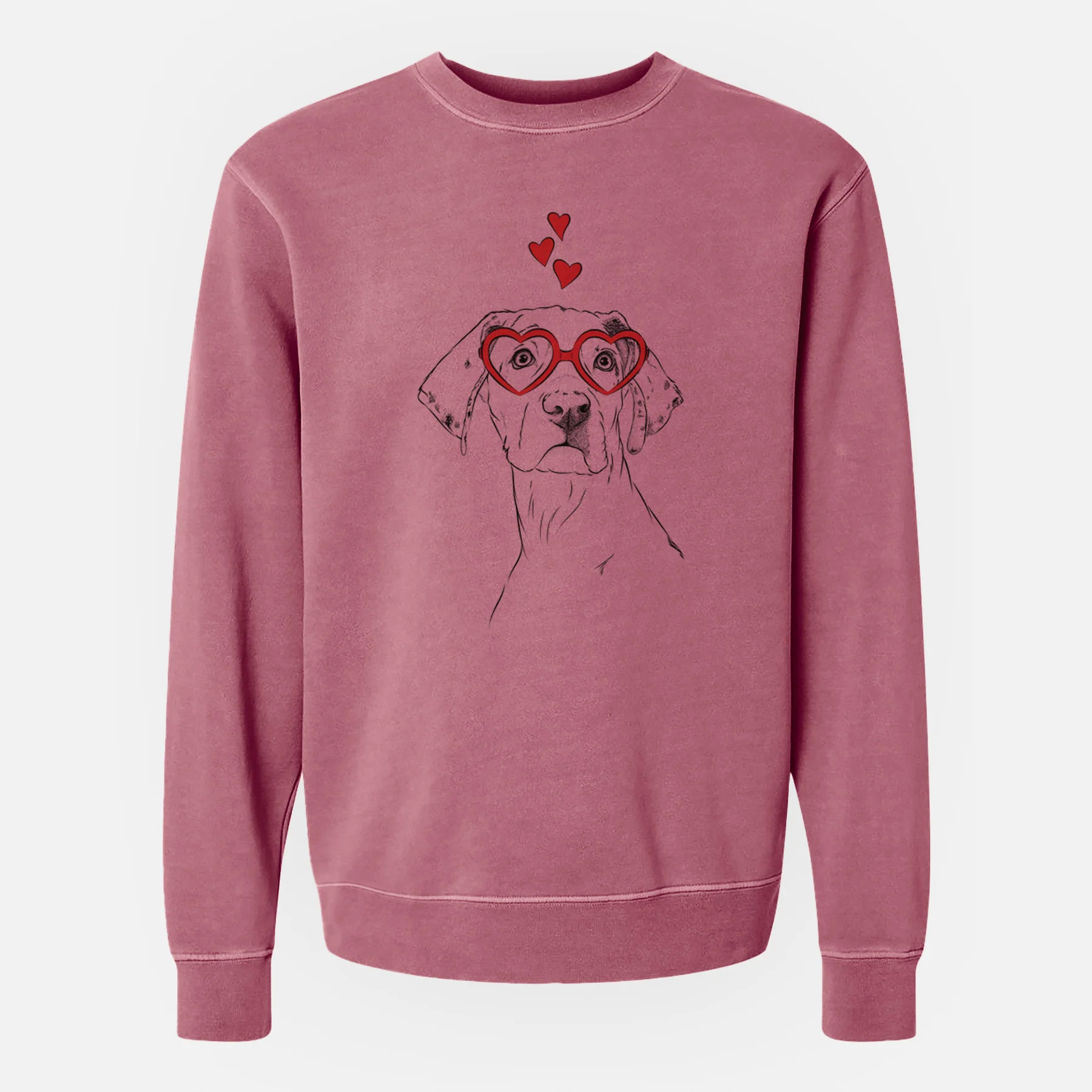 Valentine Lumen the Special Needs Great Dane - Unisex Pigment Dyed Crew Sweatshirt - Image 8