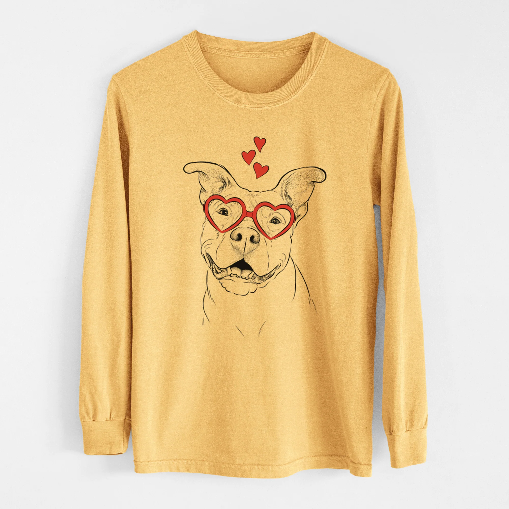 Valentine Malibu the Staffordshire Terrier/Pitbull Mix - Heavyweight 100% Cotton Long Sleeve - Image 6