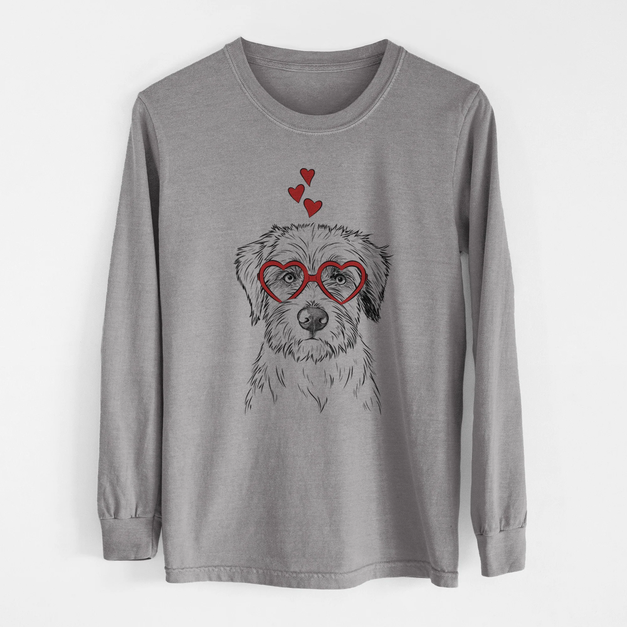 Valentine Marek the Bernedoodle - Heavyweight 100% Cotton Long Sleeve - Image 7