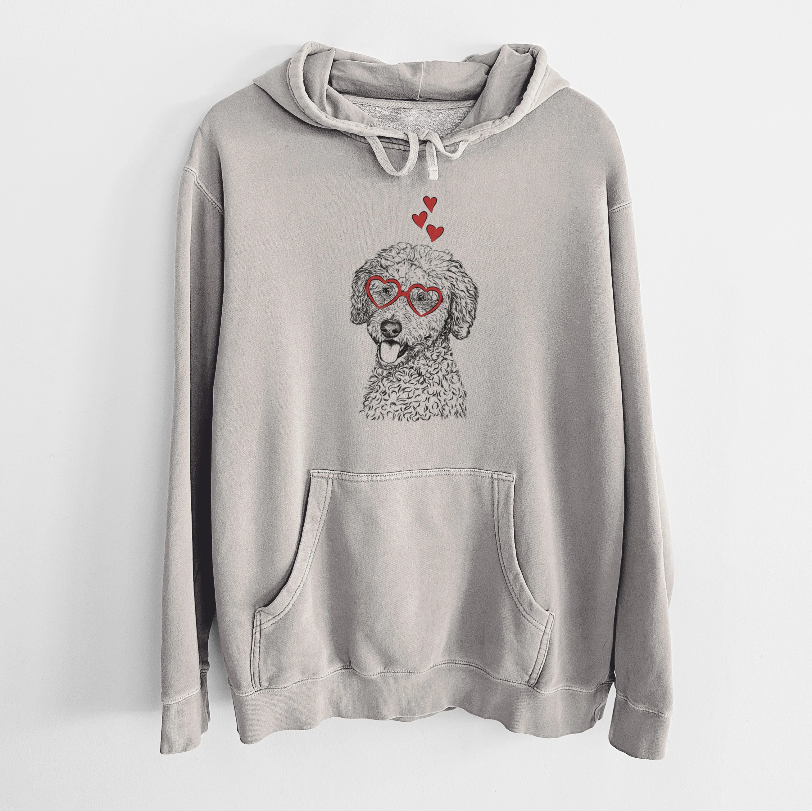 Valentine Marlow the Goldendoodle - Unisex Pigment Dyed Hoodie - Image 5