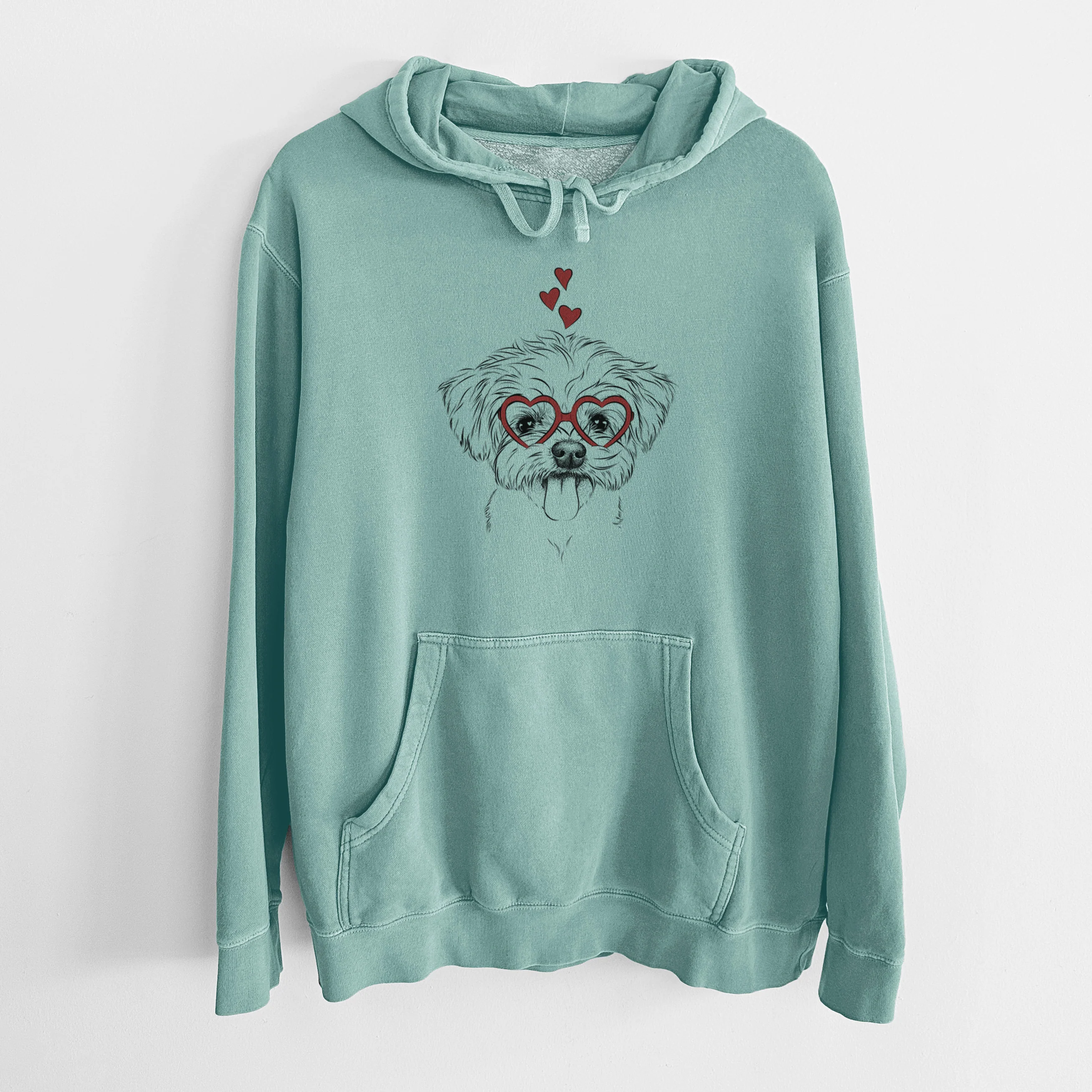 Valentine Mochi the Maltese - Unisex Pigment Dyed Hoodie - Image 10