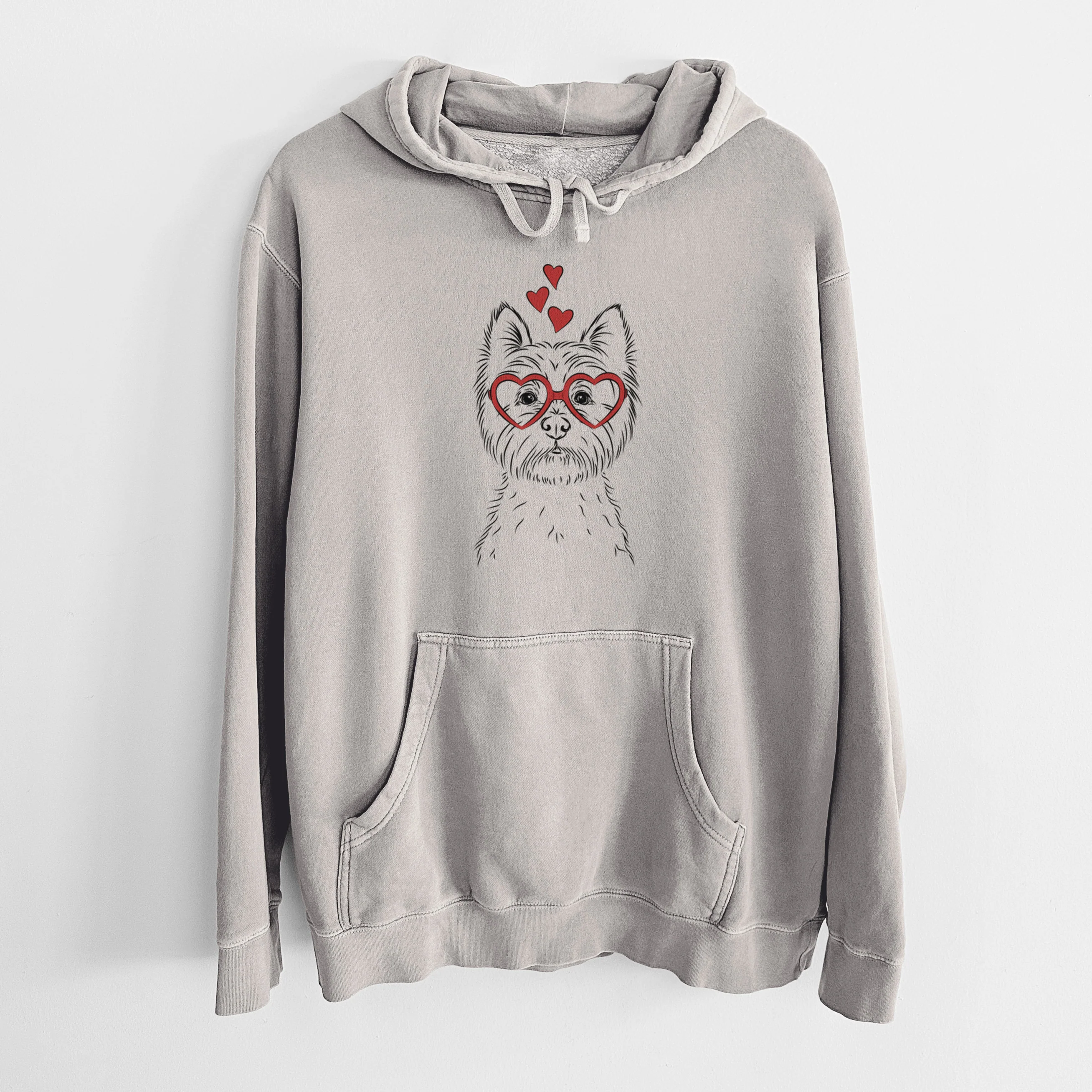 Valentine Murphy the West Highland Terrier - Unisex Pigment Dyed Hoodie - Image 5