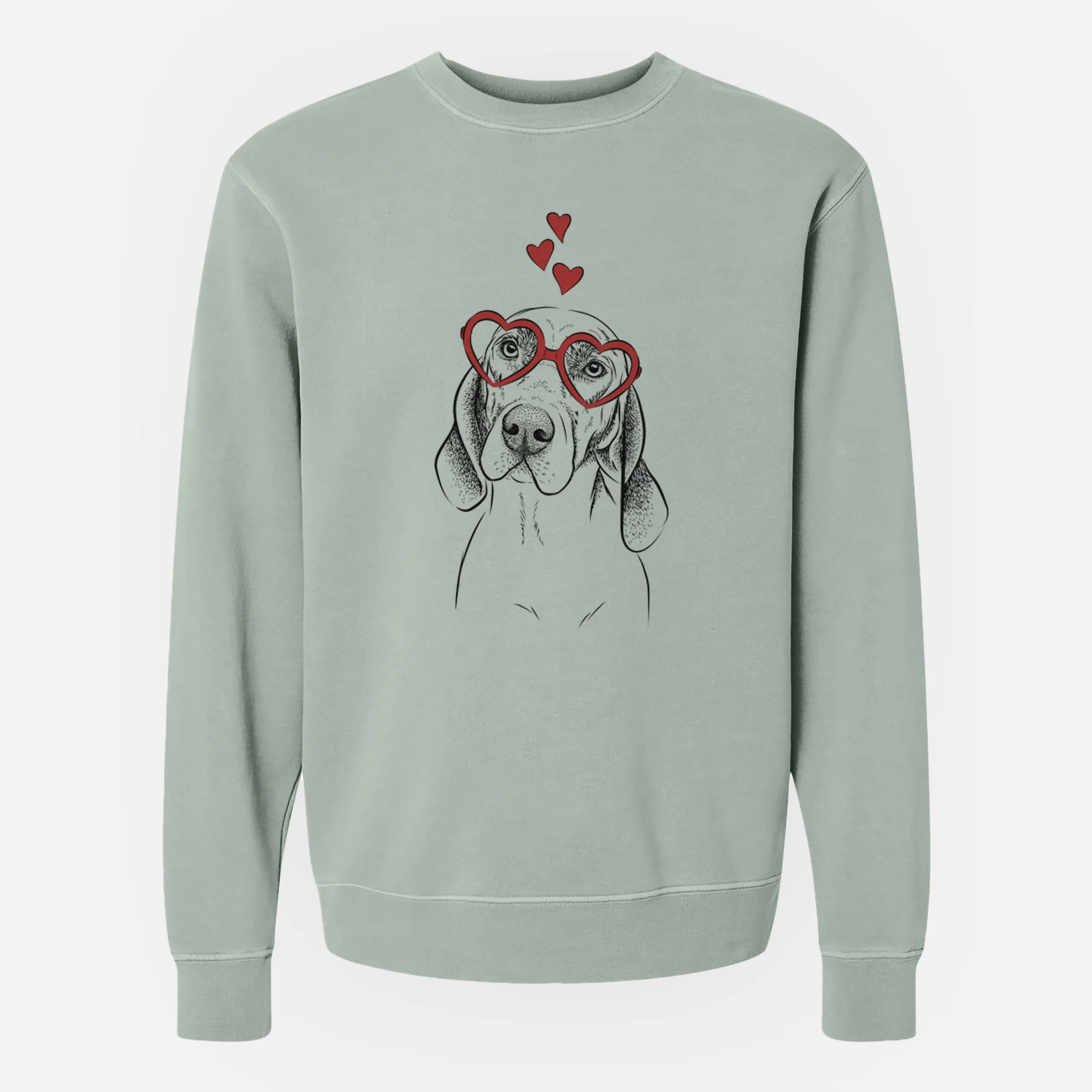Valentine Norman the Plott Hound - Unisex Pigment Dyed Crew Sweatshirt - Image 6