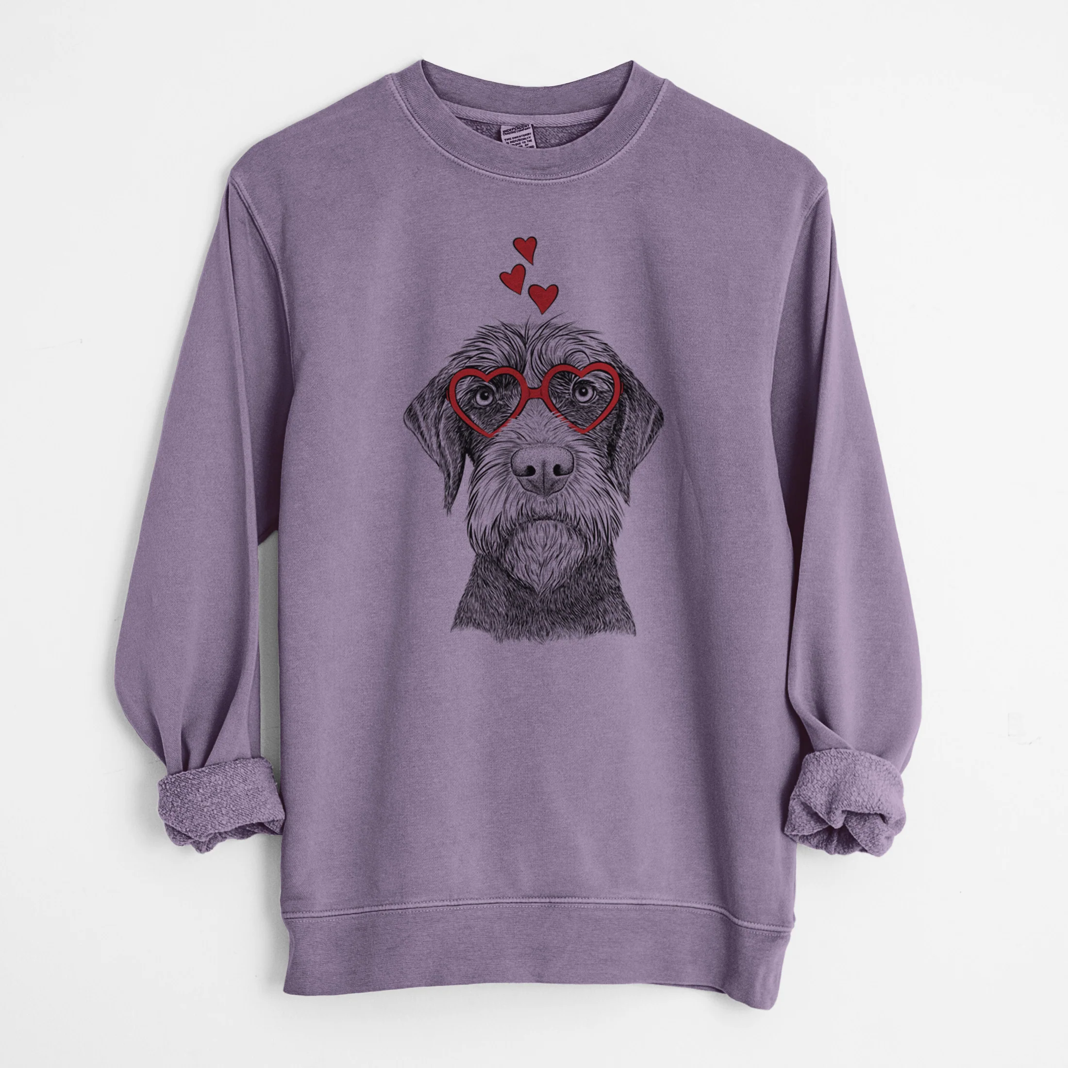Valentine Oakley the Pudelpointer - Unisex Pigment Dyed Crew Sweatshirt - Image 9