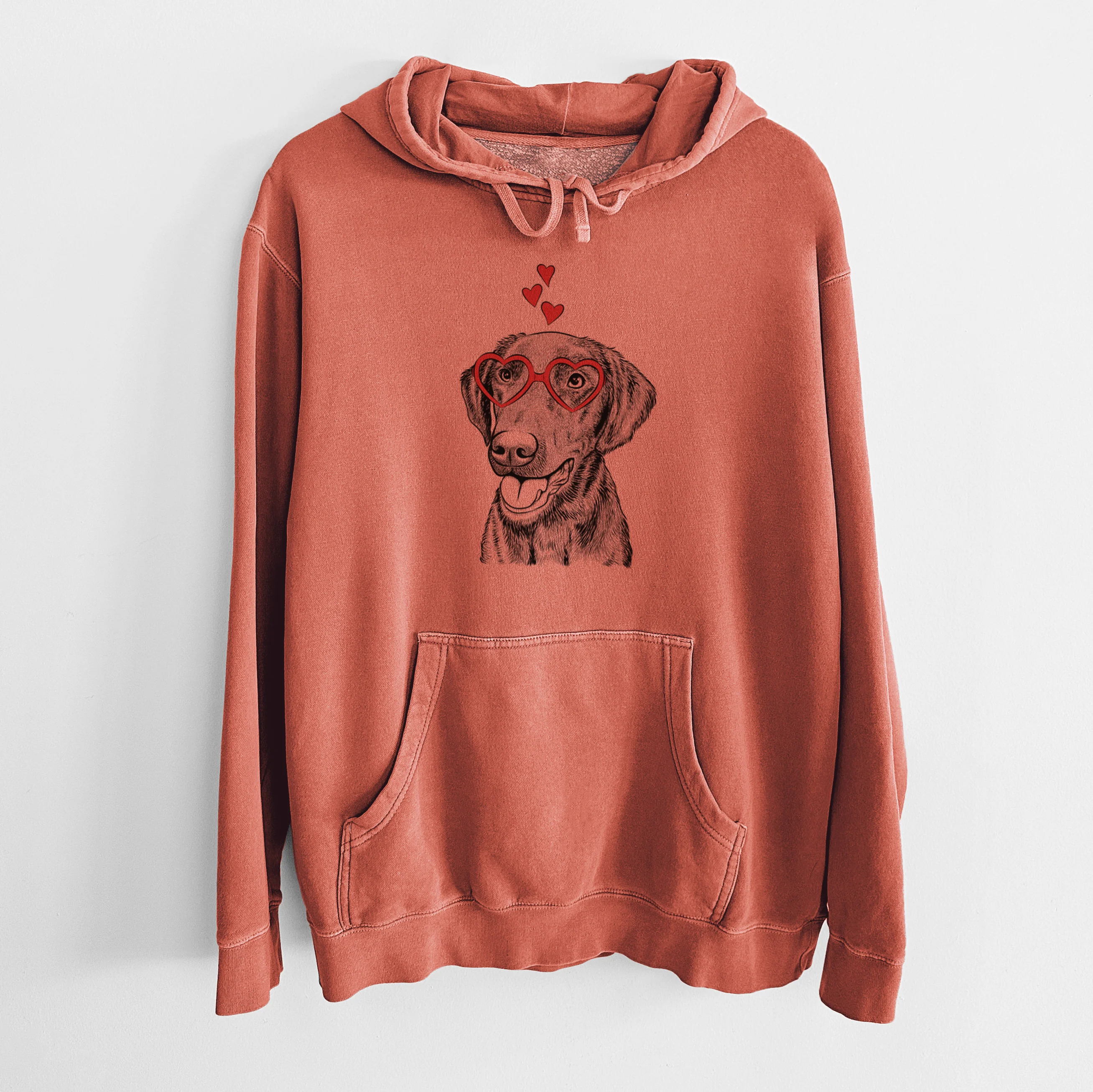 Valentine Onyx the Labrador Retriever - Unisex Pigment Dyed Hoodie - Image 8