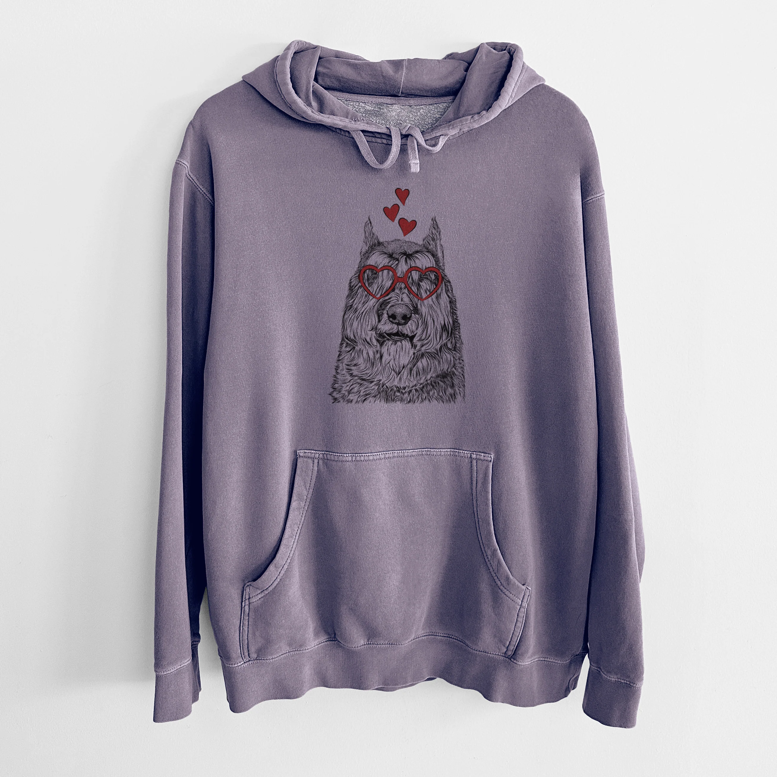 Valentine Sabre the Bouvier Des Flandres - Unisex Pigment Dyed Hoodie - Image 9