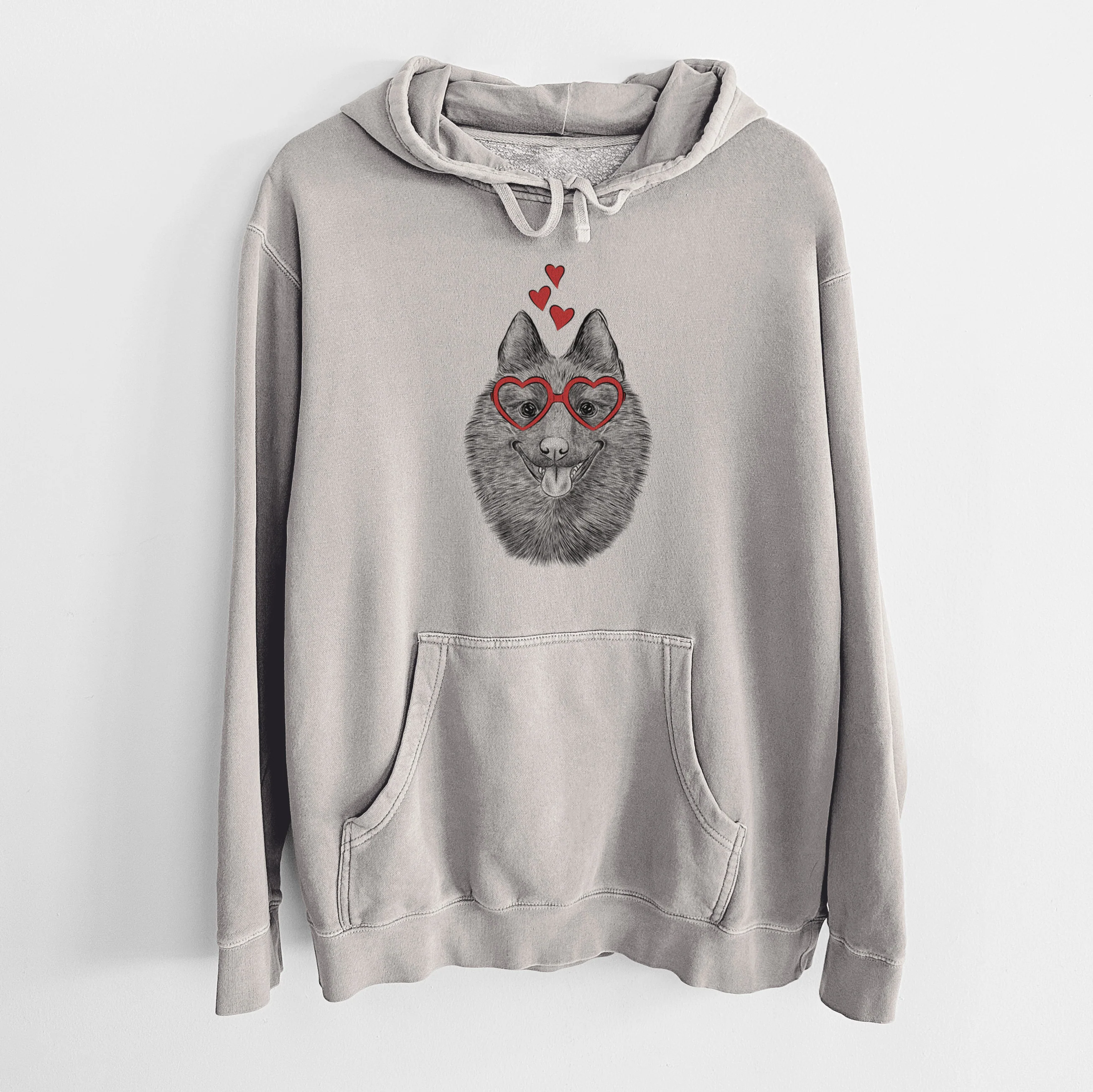 Valentine Sander the Schipperke - Unisex Pigment Dyed Hoodie - Image 5
