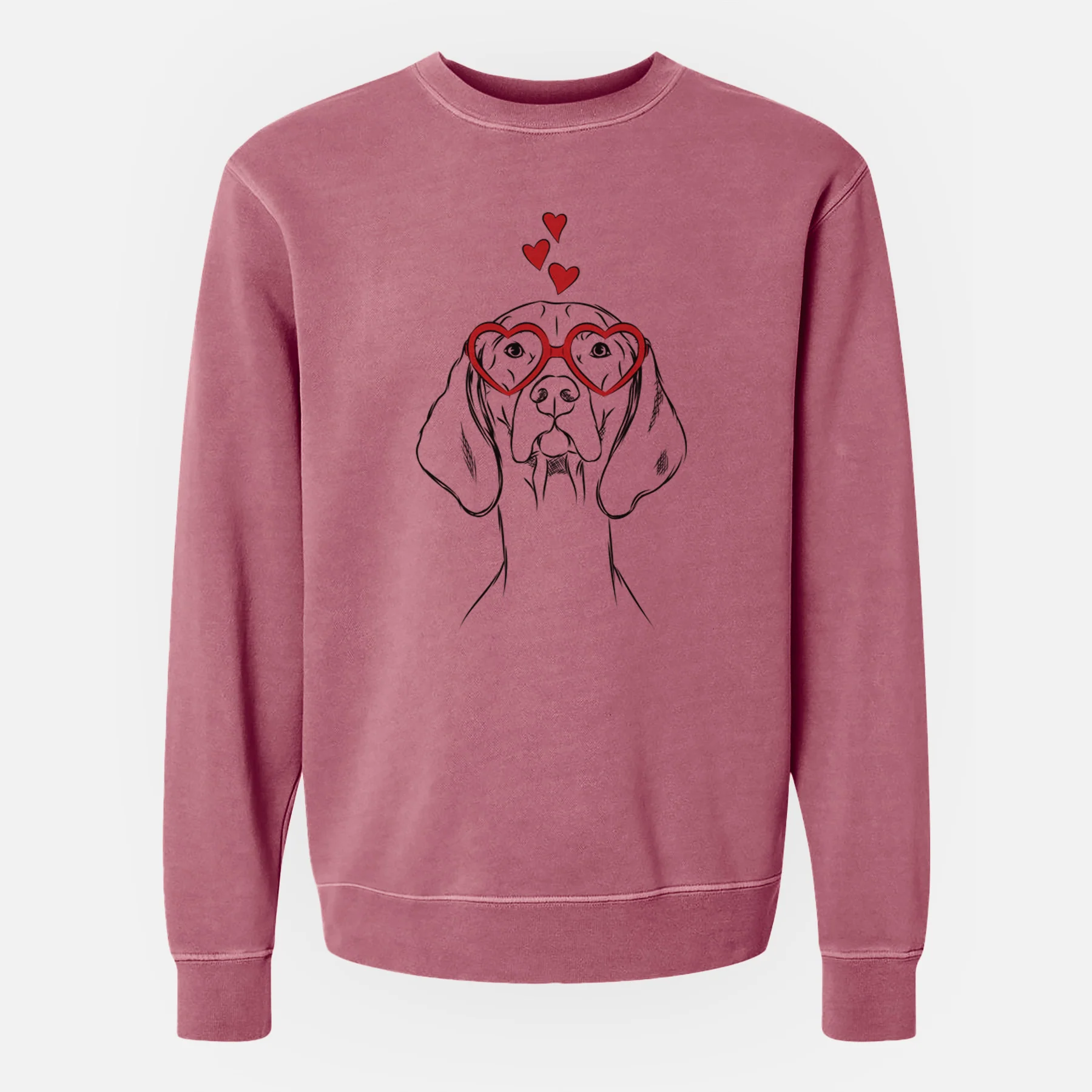 Valentine Sawyer the Vizsla - Unisex Pigment Dyed Crew Sweatshirt - Image 9