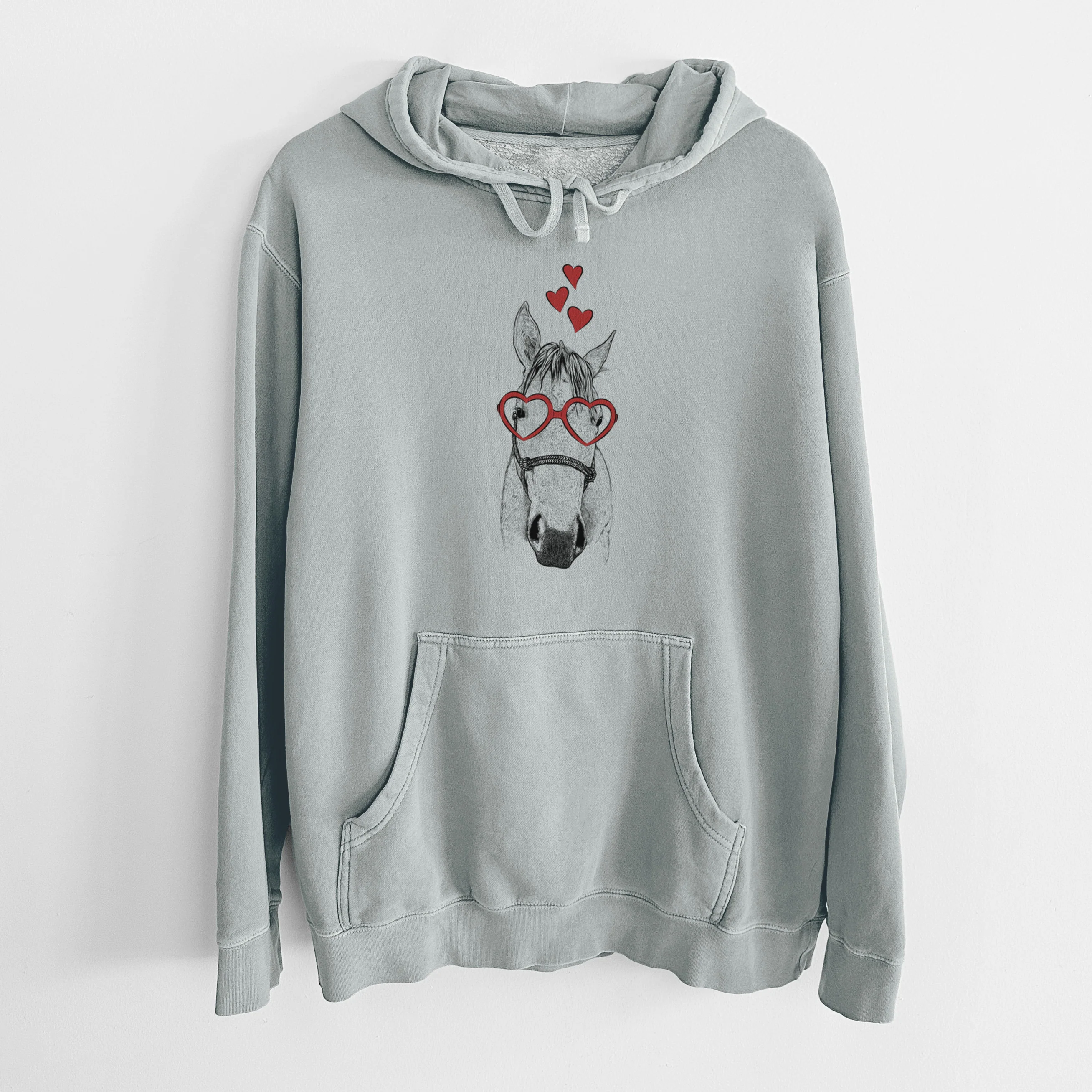 Valentine SeaBee the Quarter Horse - Unisex Pigment Dyed Hoodie - Image 7
