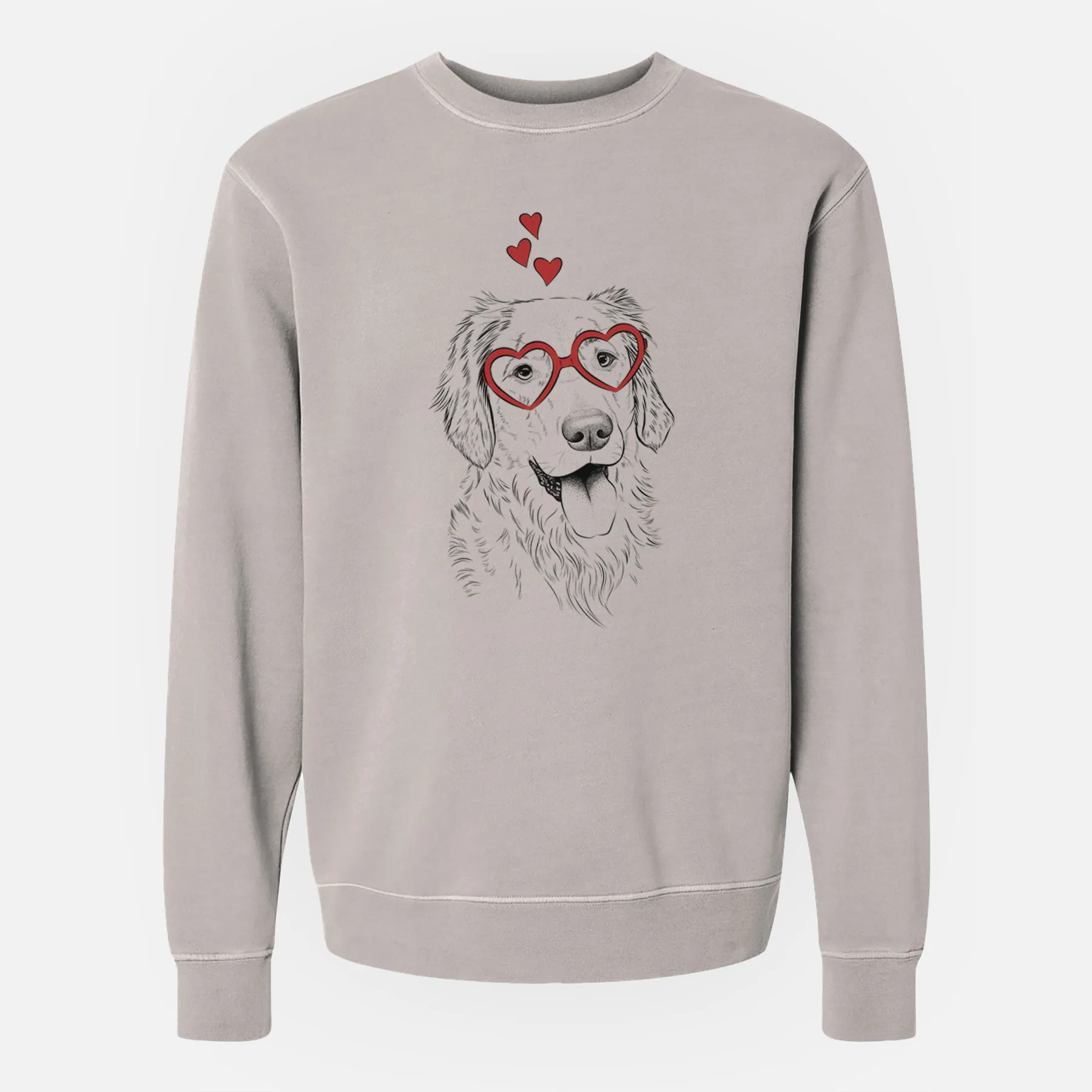 Valentine Semba the Golden Retriever - Unisex Pigment Dyed Crew Sweatshirt - Image 2