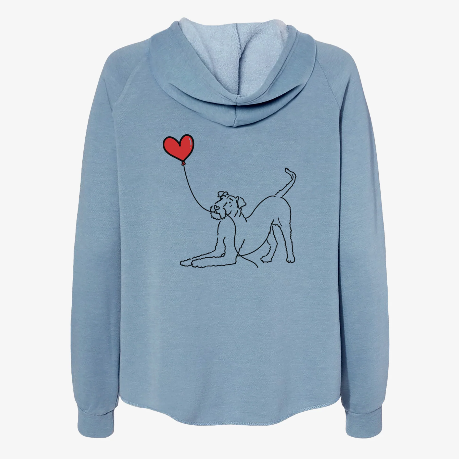 Airedale Terrier Heart String- Women's Cali Wave Zip-Up Sweatshirt - Image 6