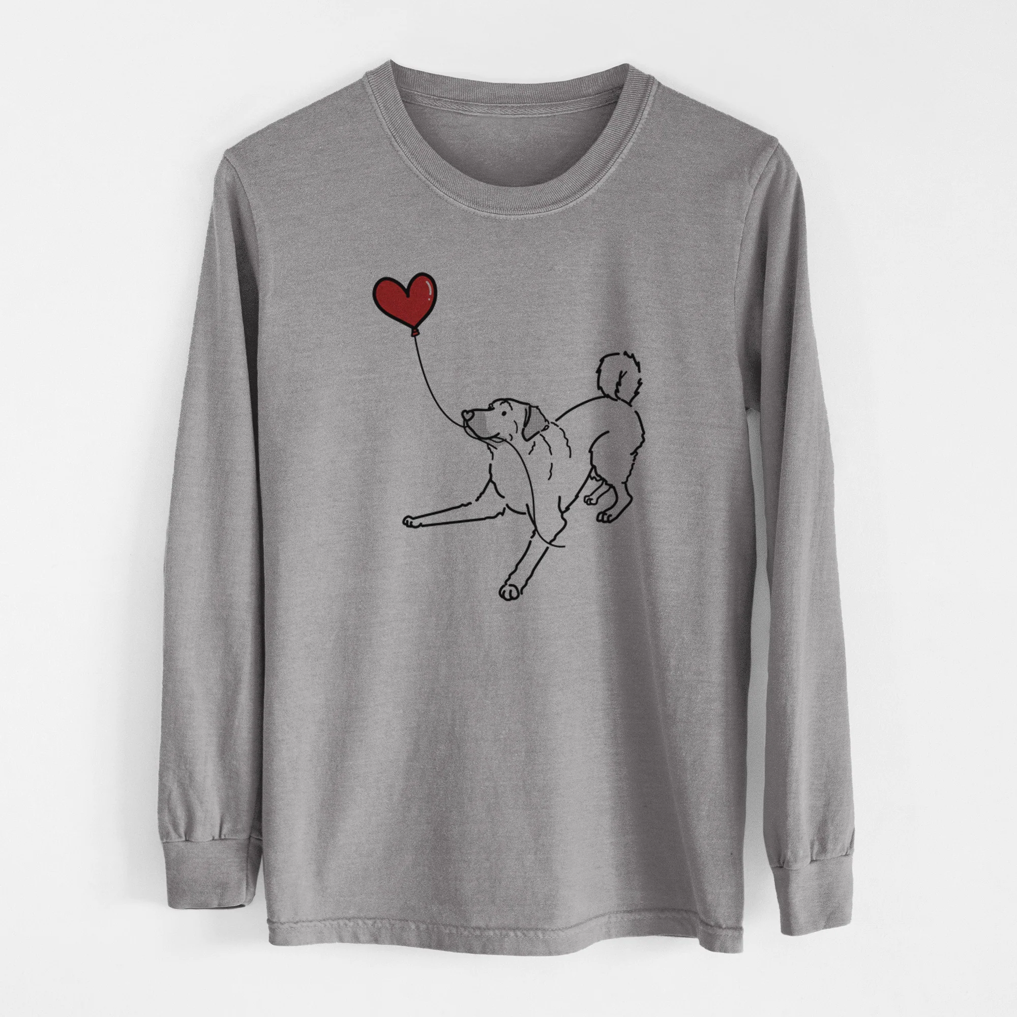Anatolian Shepherd Heart String - Men's Heavyweight 100% Cotton Long Sleeve - Image 7