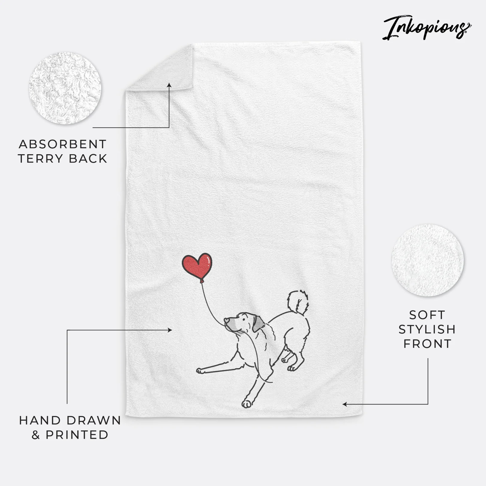 Anatolian Shepherd Heart String -  Decorative Hand Towel - Image 6