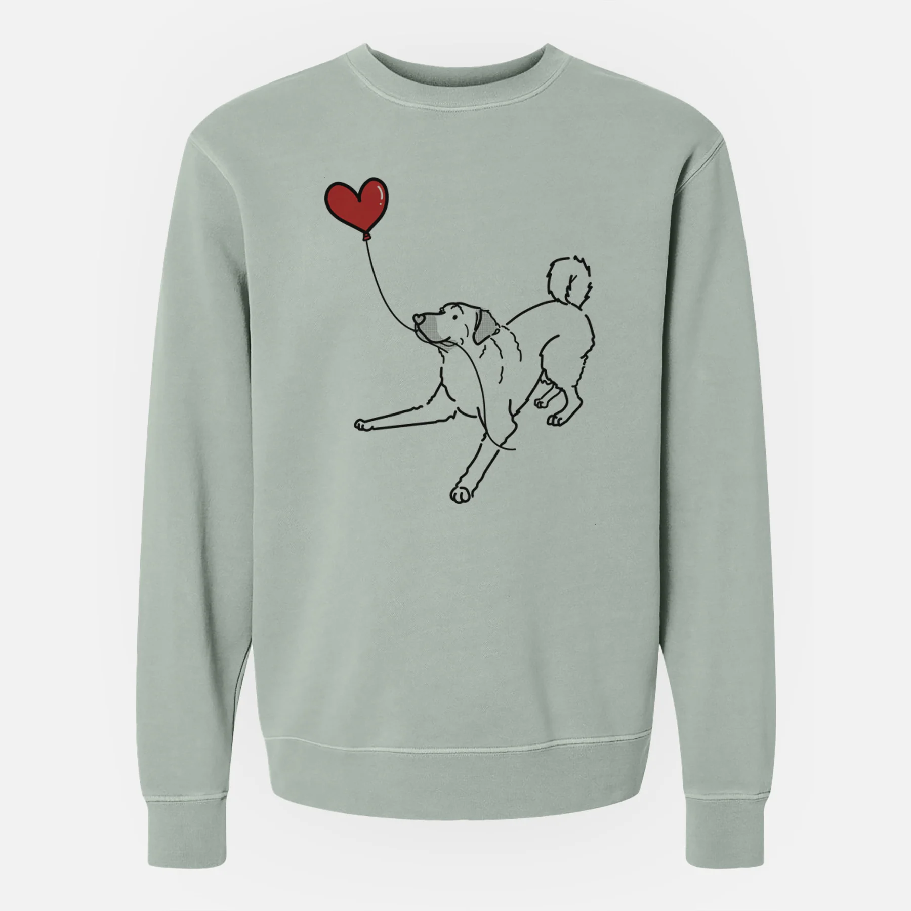 Anatolian Shepherd Heart String - Unisex Pigment Dyed Crew Sweatshirt - Image 6