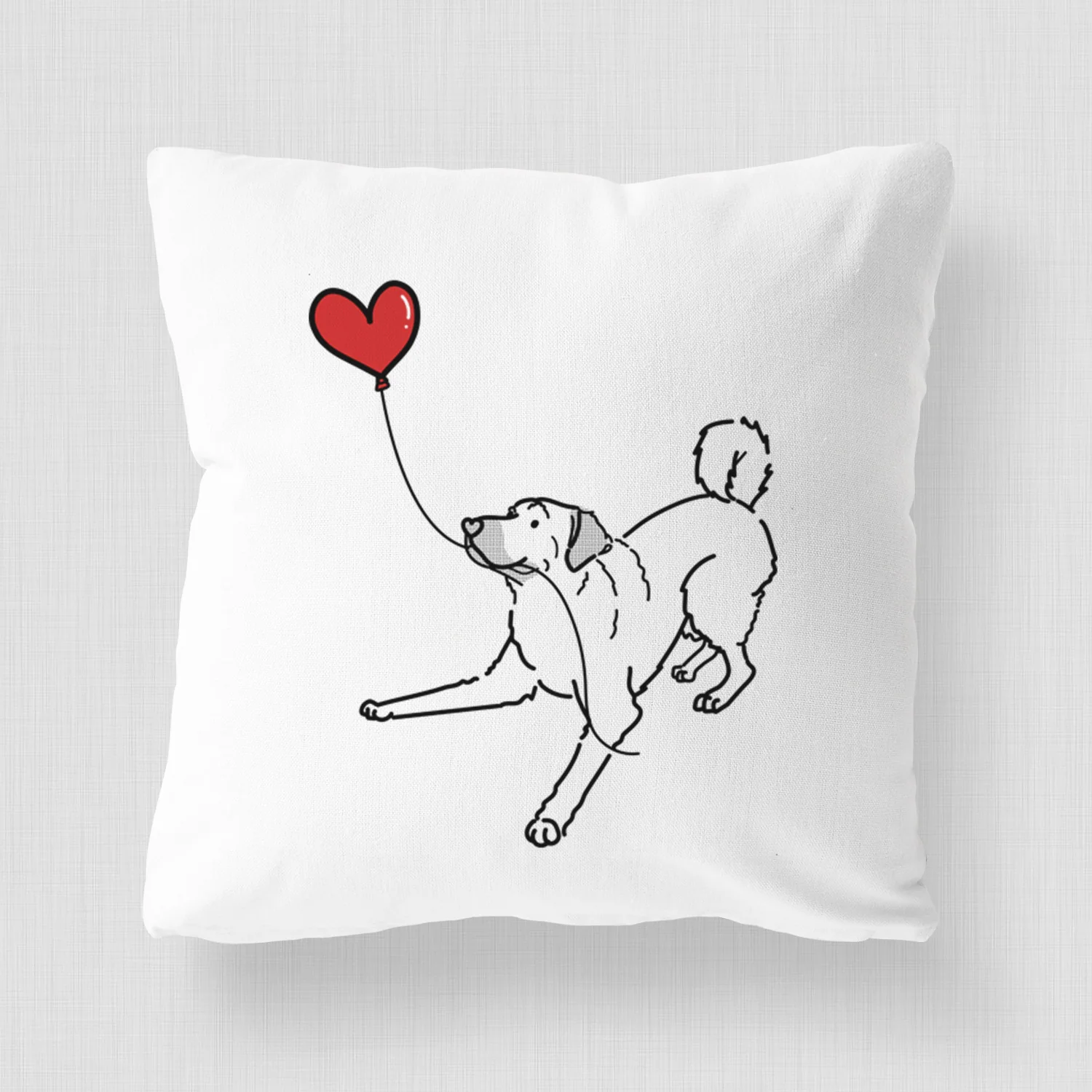Anatolian Shepherd Heart String - Throw Pillow Cover - Image 4