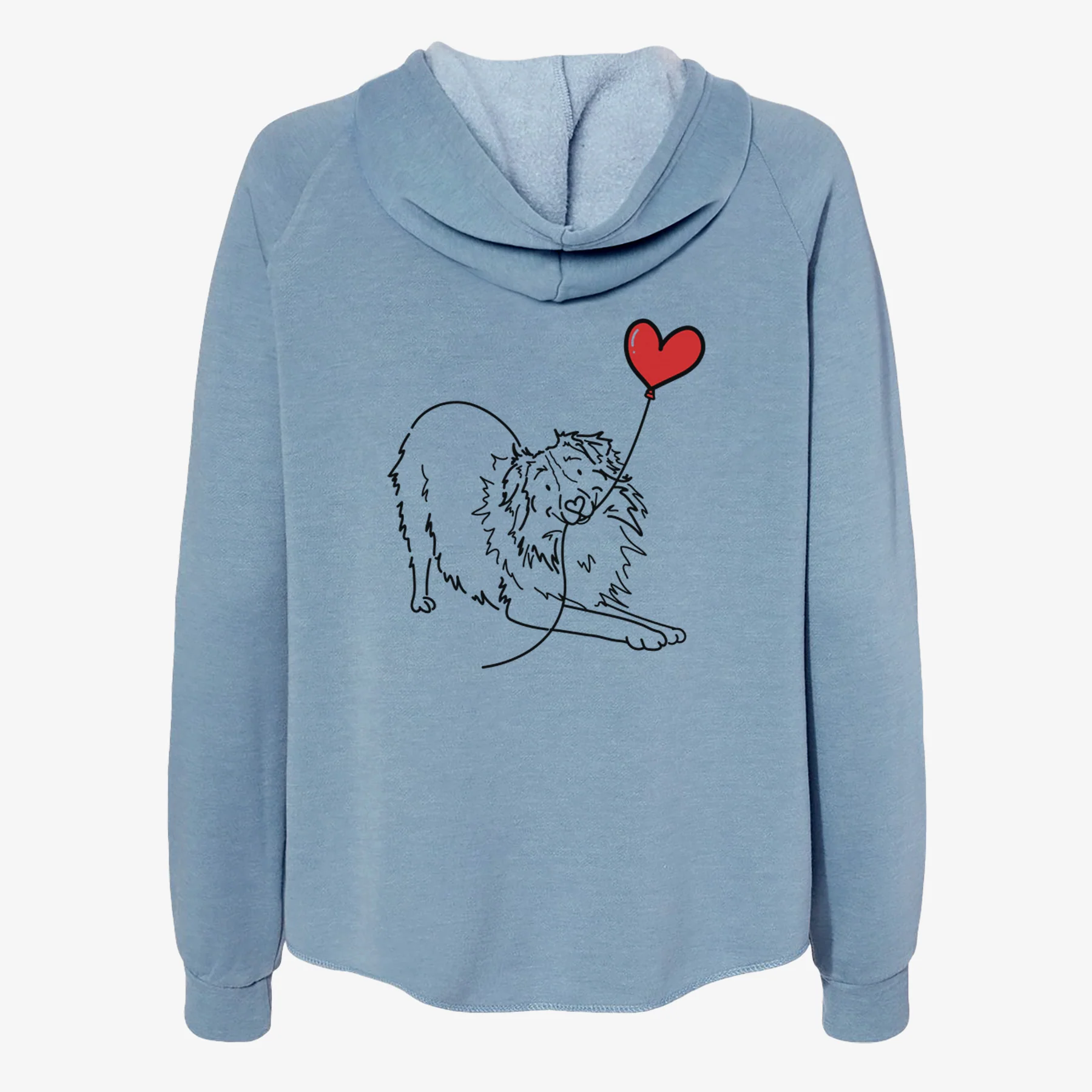 Australian Shepherd Heart String- Women's Cali Wave Zip-Up Sweatshirt - Image 6