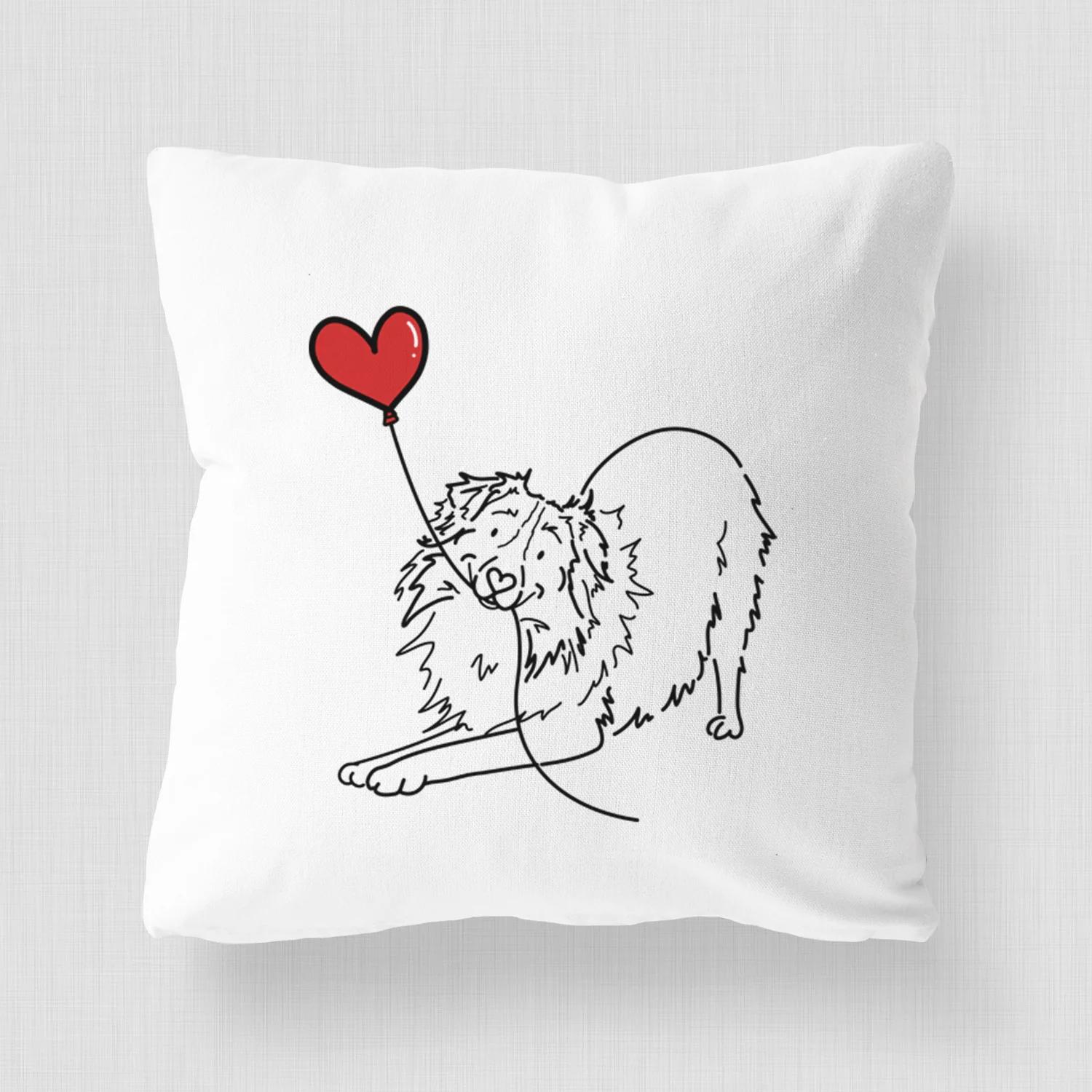 Australian Shepherd Heart String - Throw Pillow Cover - Image 4