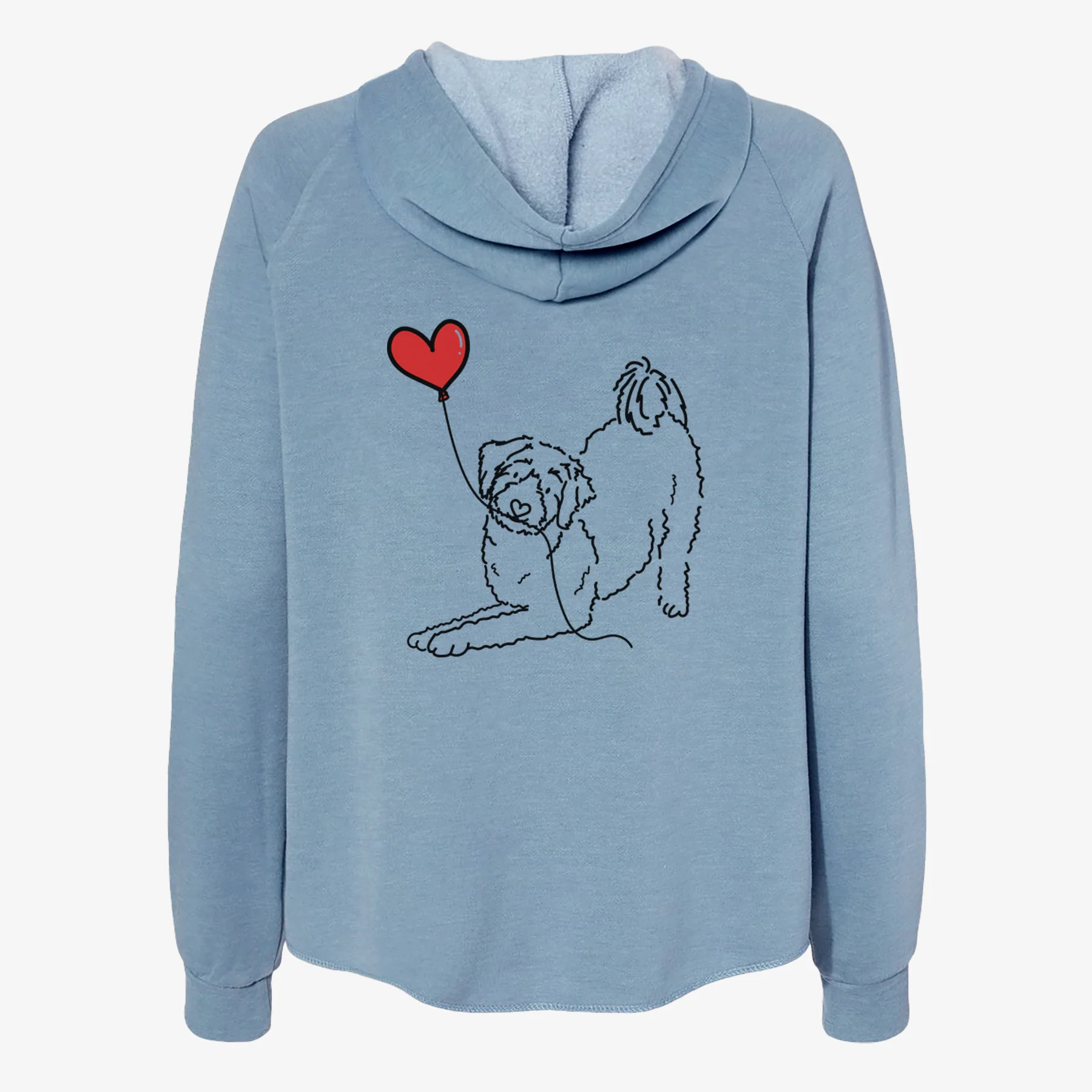 Aussiedoodle Heart String- Women's Cali Wave Zip-Up Sweatshirt - Image 6