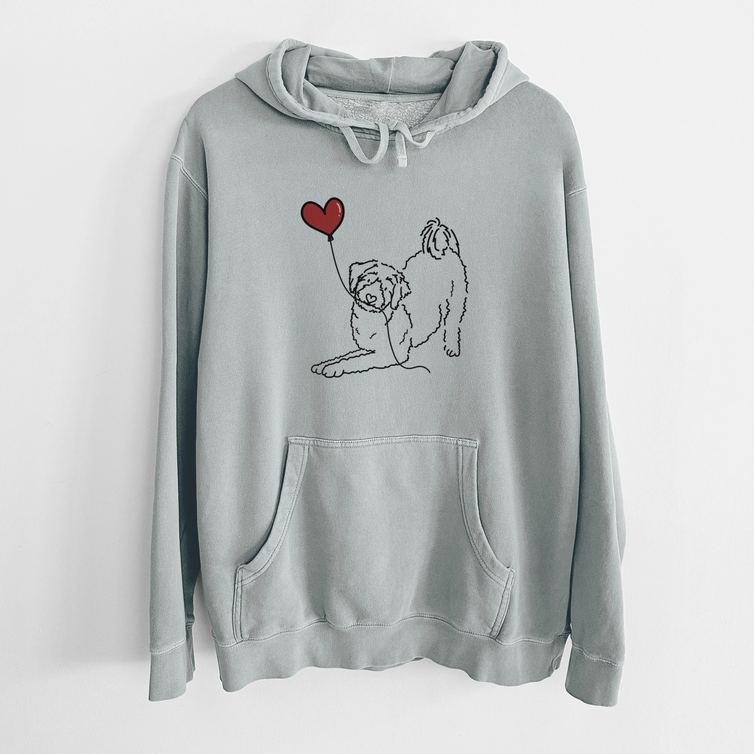 Aussiedoodle Heart String - Unisex Pigment Dyed Hoodie - Image 7