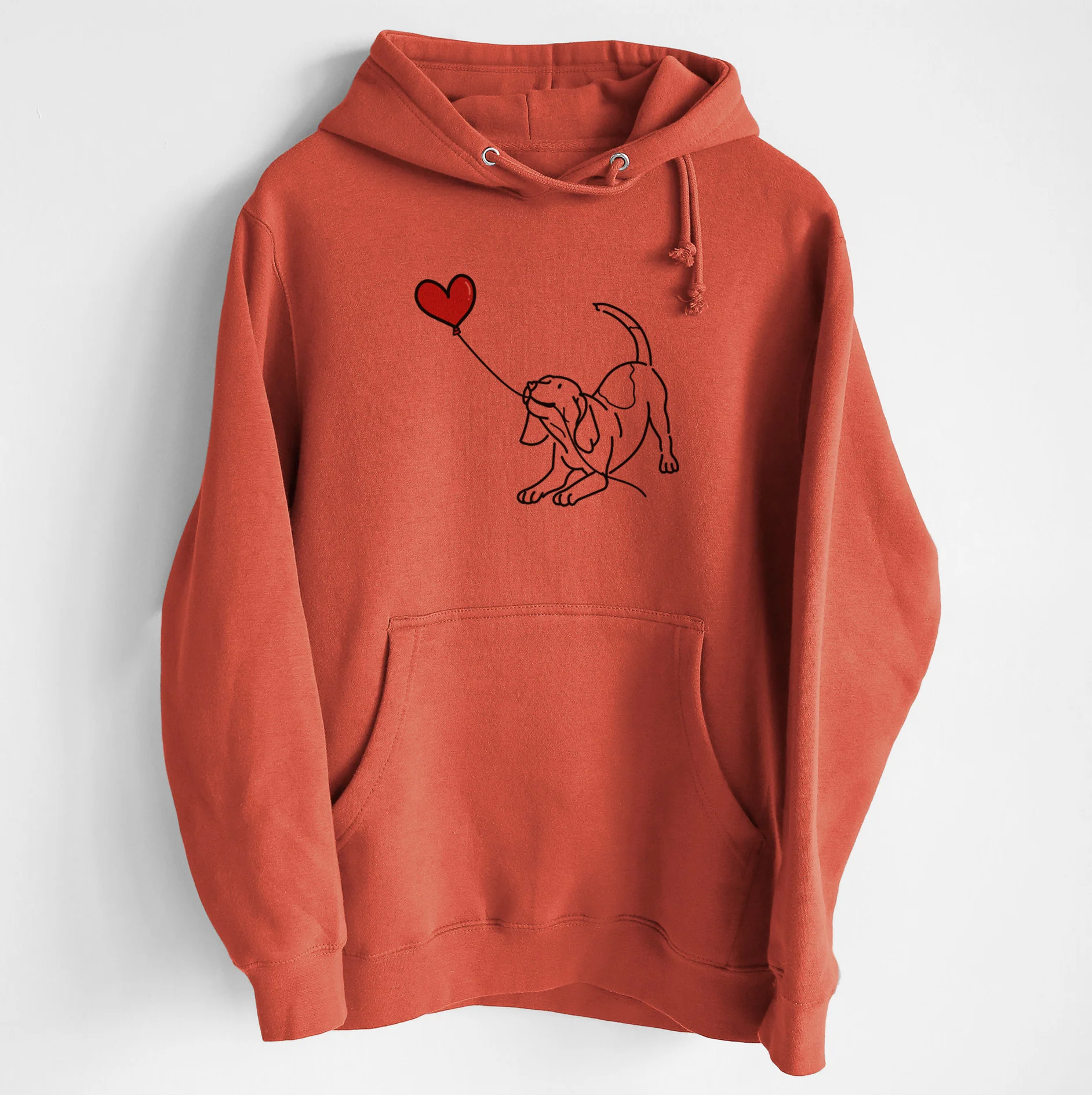 Beagle Heart String - Heavyweight Fleece Hoodie - Image 8