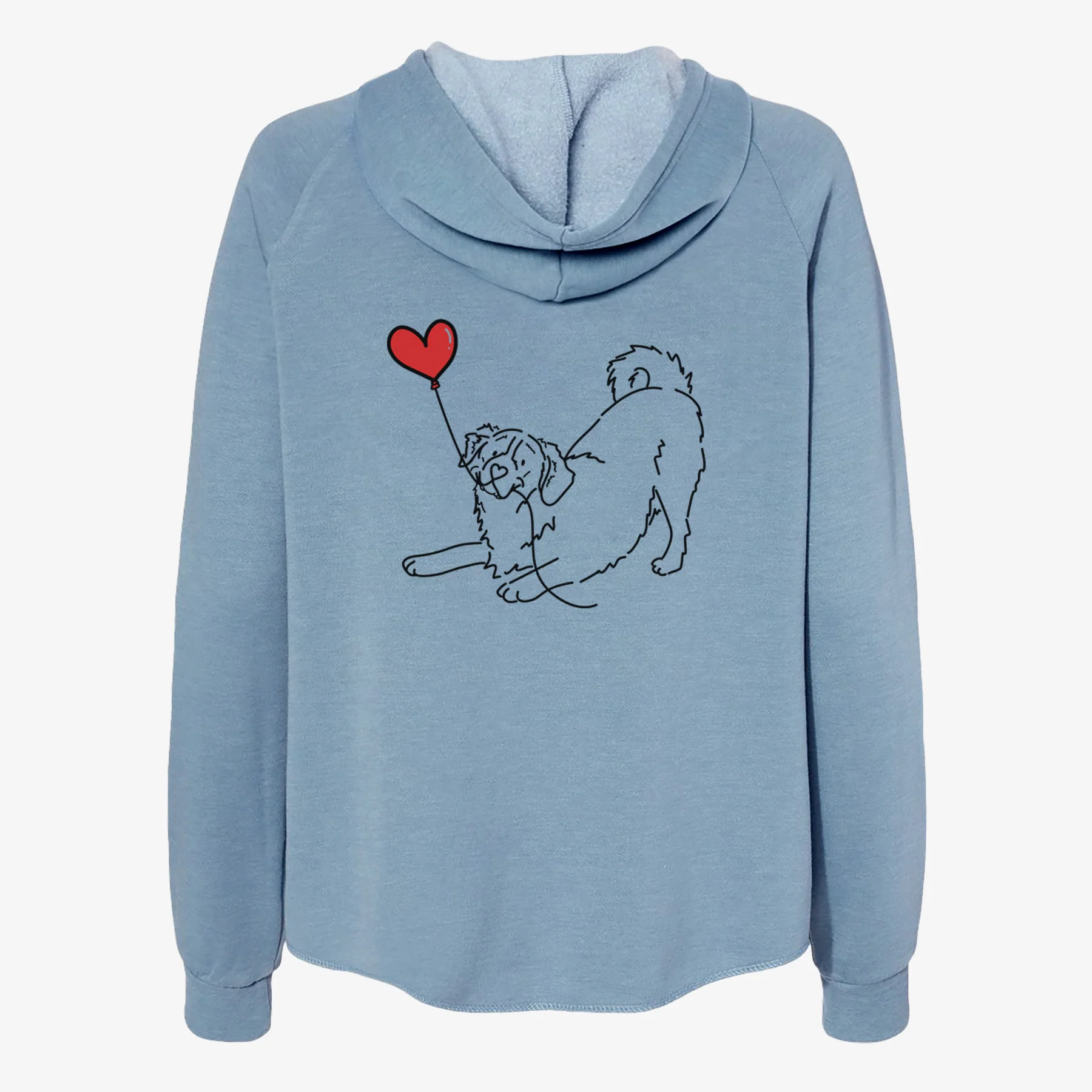Bernese Mountain Dog Heart String- Women's Cali Wave Zip-Up Sweatshirt - Image 6