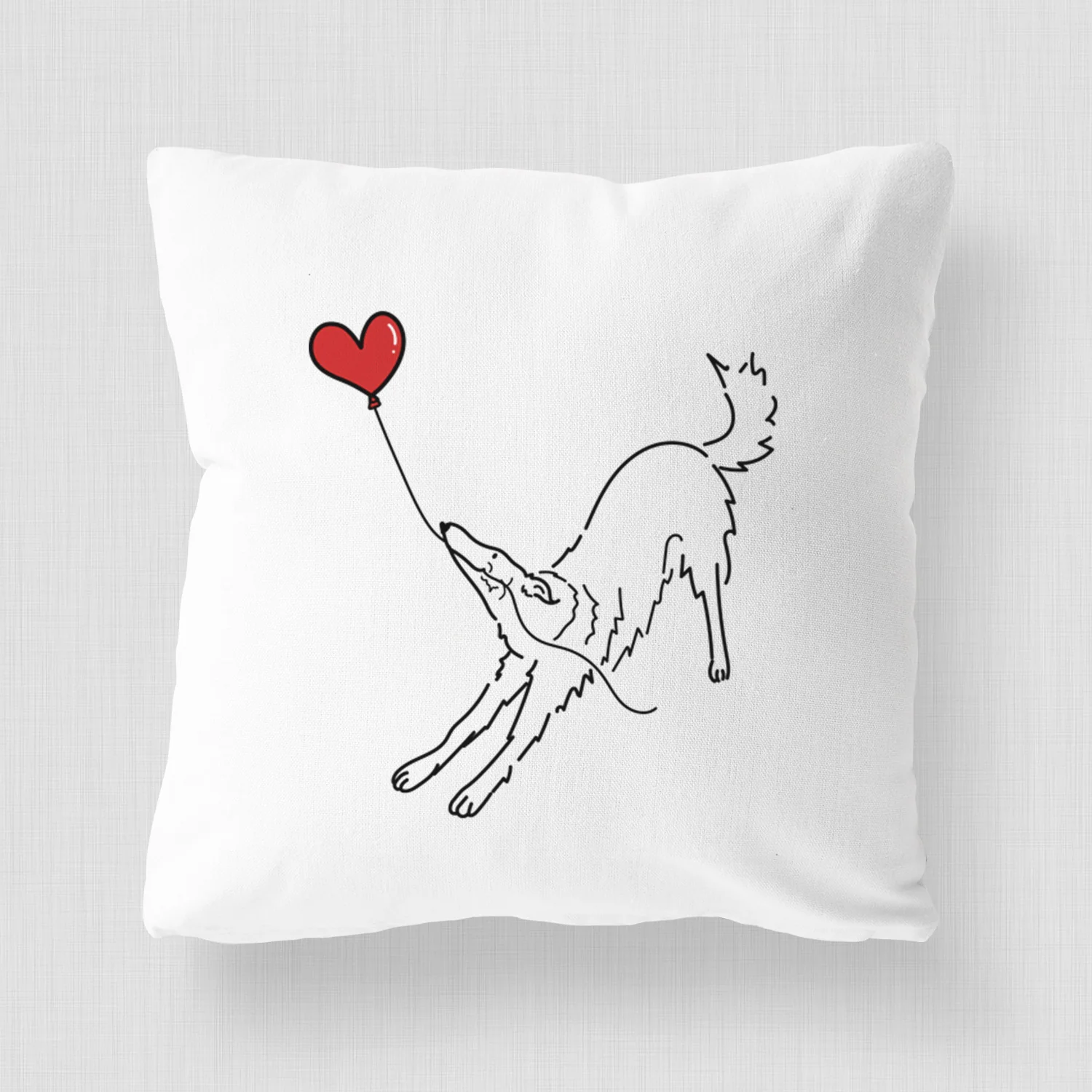 Borzoi Heart String - Throw Pillow Cover - Image 4