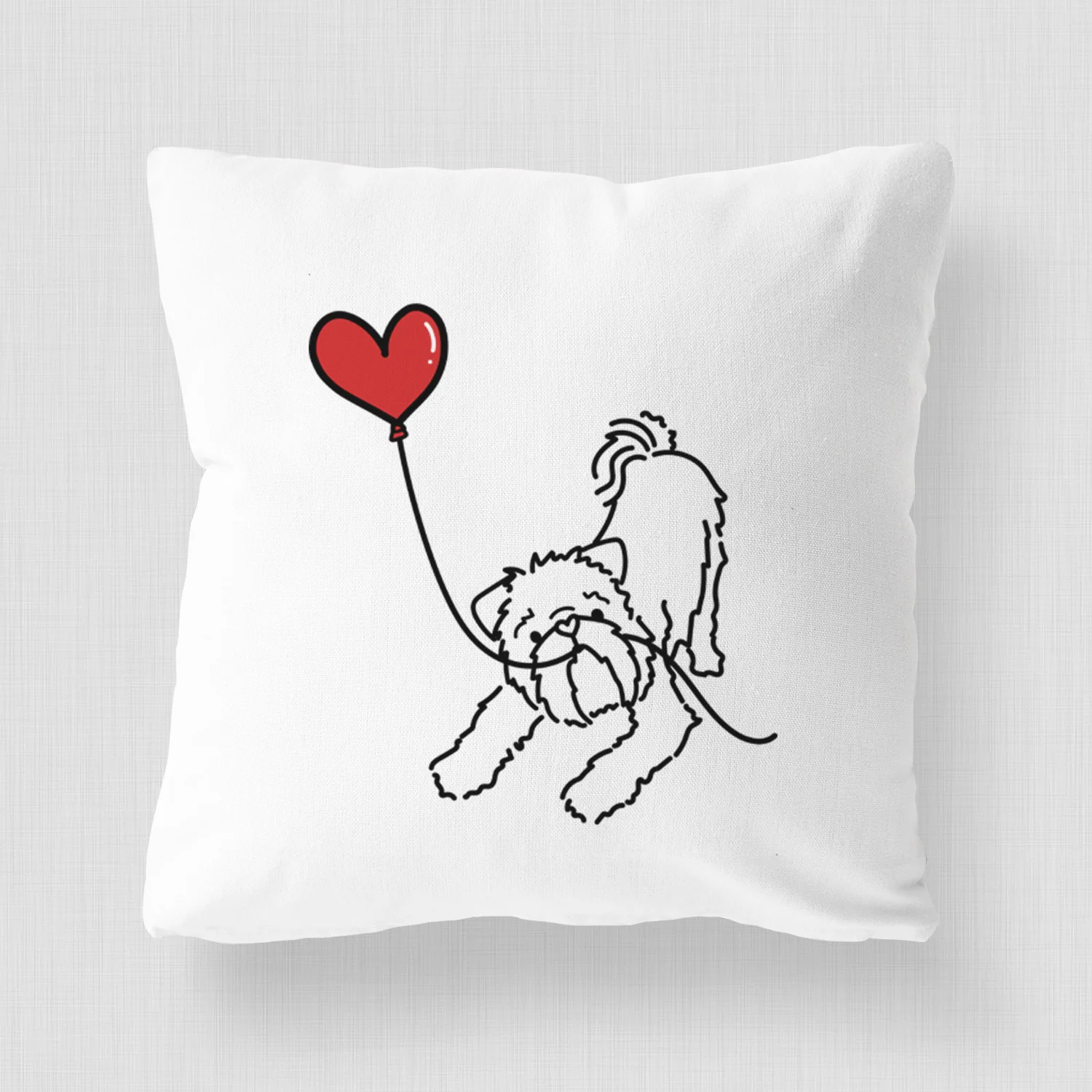 Brussels Griffon Heart String - Throw Pillow Cover - Image 4