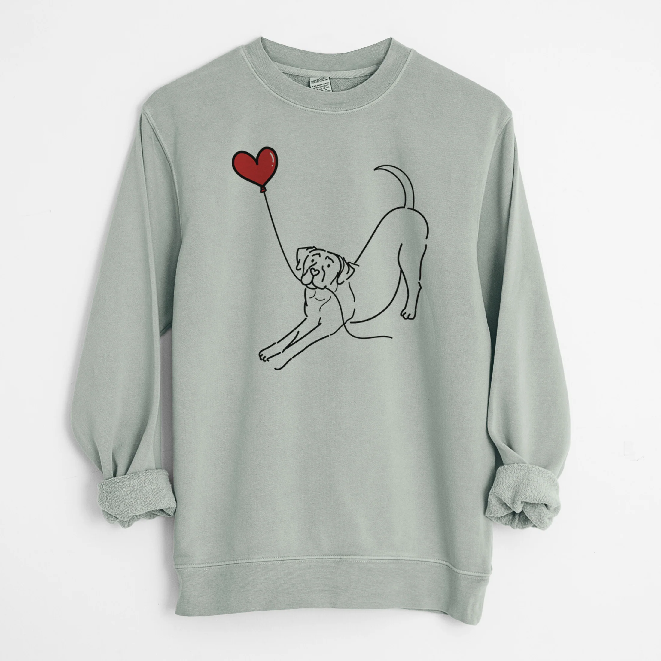 Cane Corso Heart String - Unisex Pigment Dyed Crew Sweatshirt - Image 9