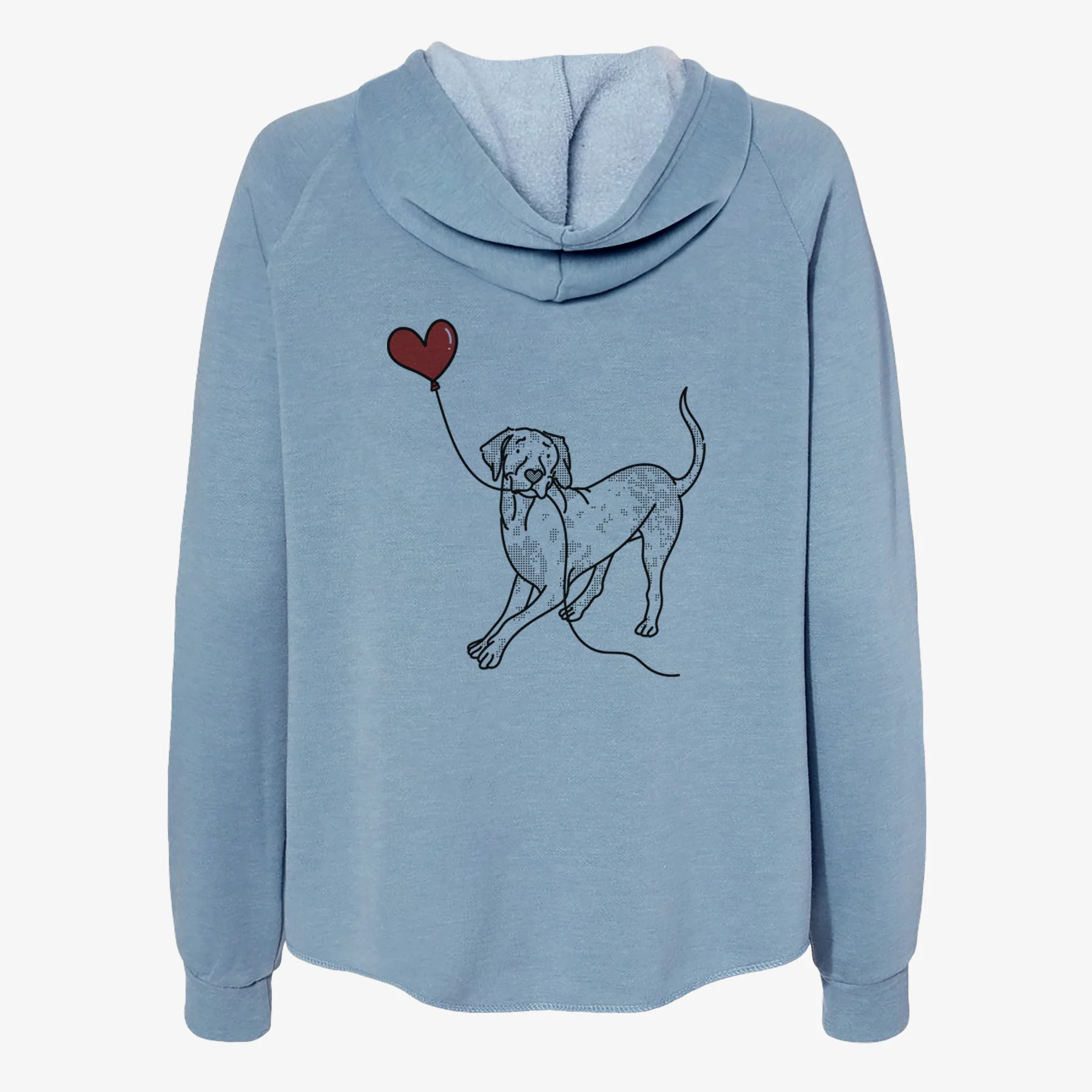 Catahoula Heart String- Women's Cali Wave Zip-Up Sweatshirt - Image 6