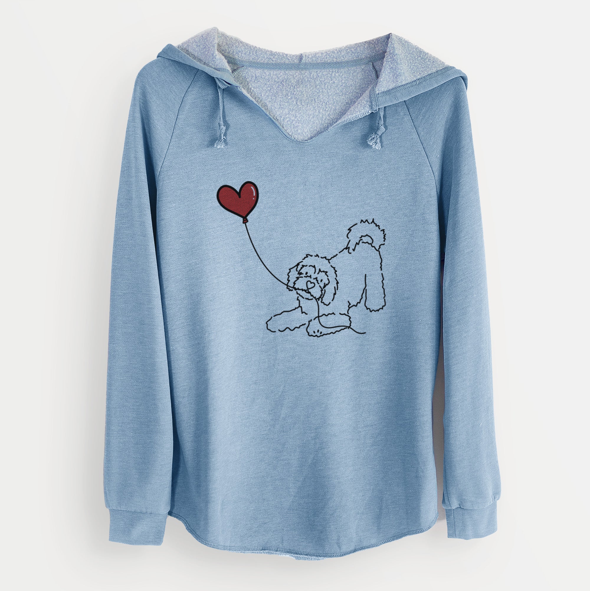 Cavachon Heart String - Cali Wave Hooded Sweatshirt - Image 8