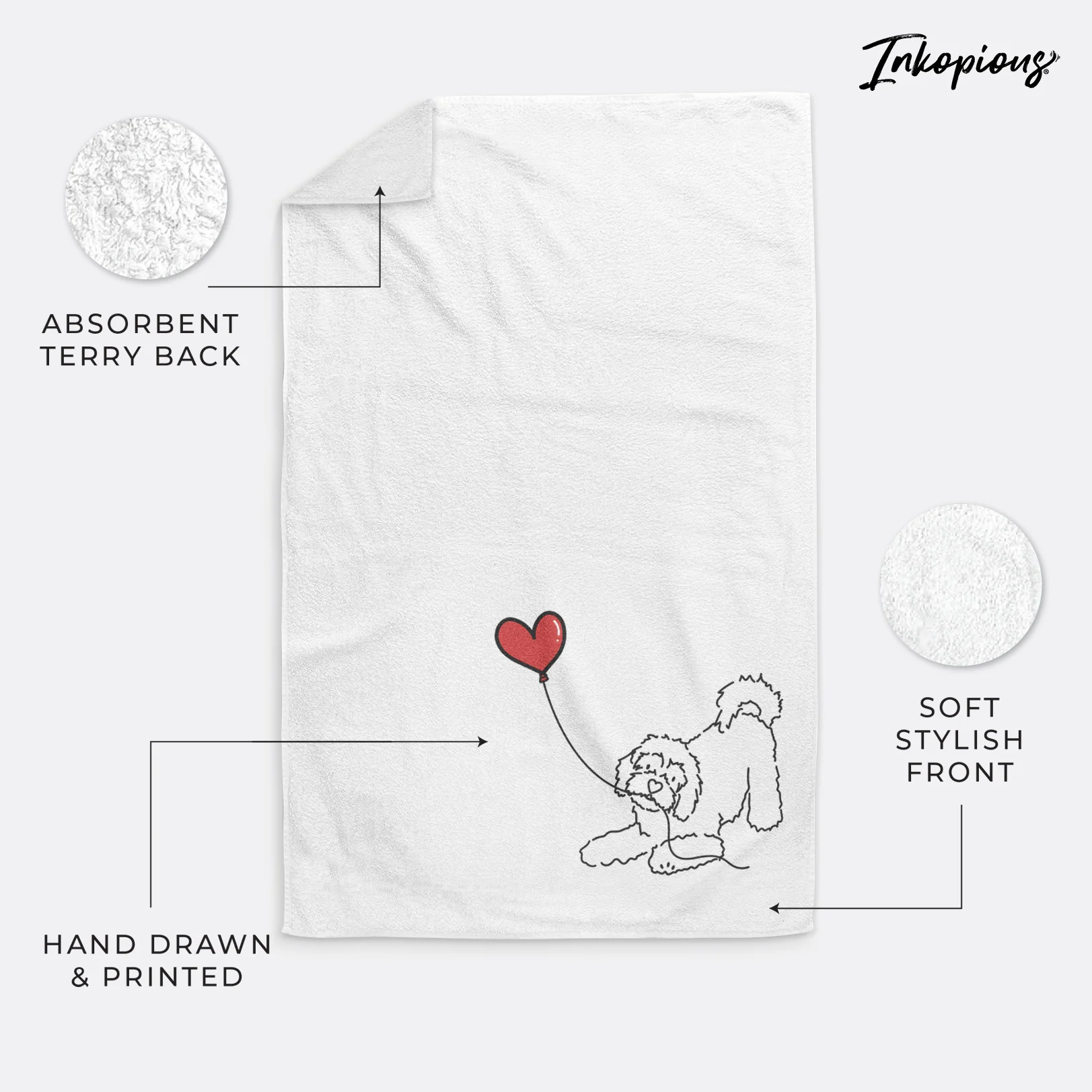 Cavachon Heart String - Decorative Hand Towel - Image 4