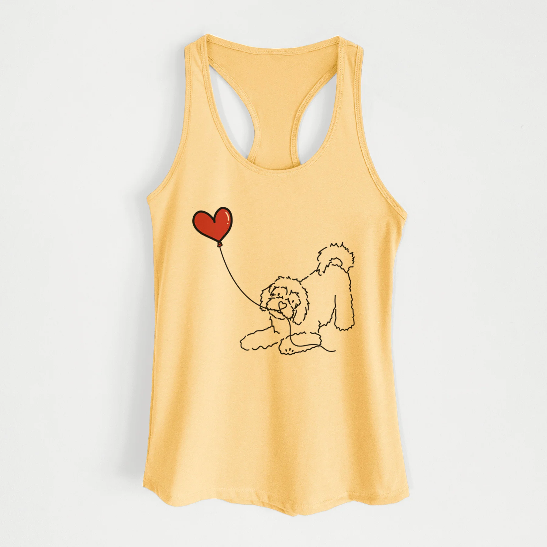 Cavachon Heart String - Women's Racerback Tanktop - Image 3