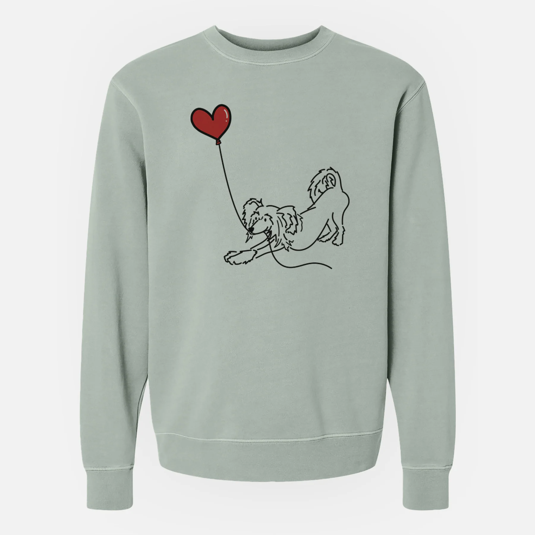 Chinese Crested Heart String - Unisex Pigment Dyed Crew Sweatshirt - Image 6