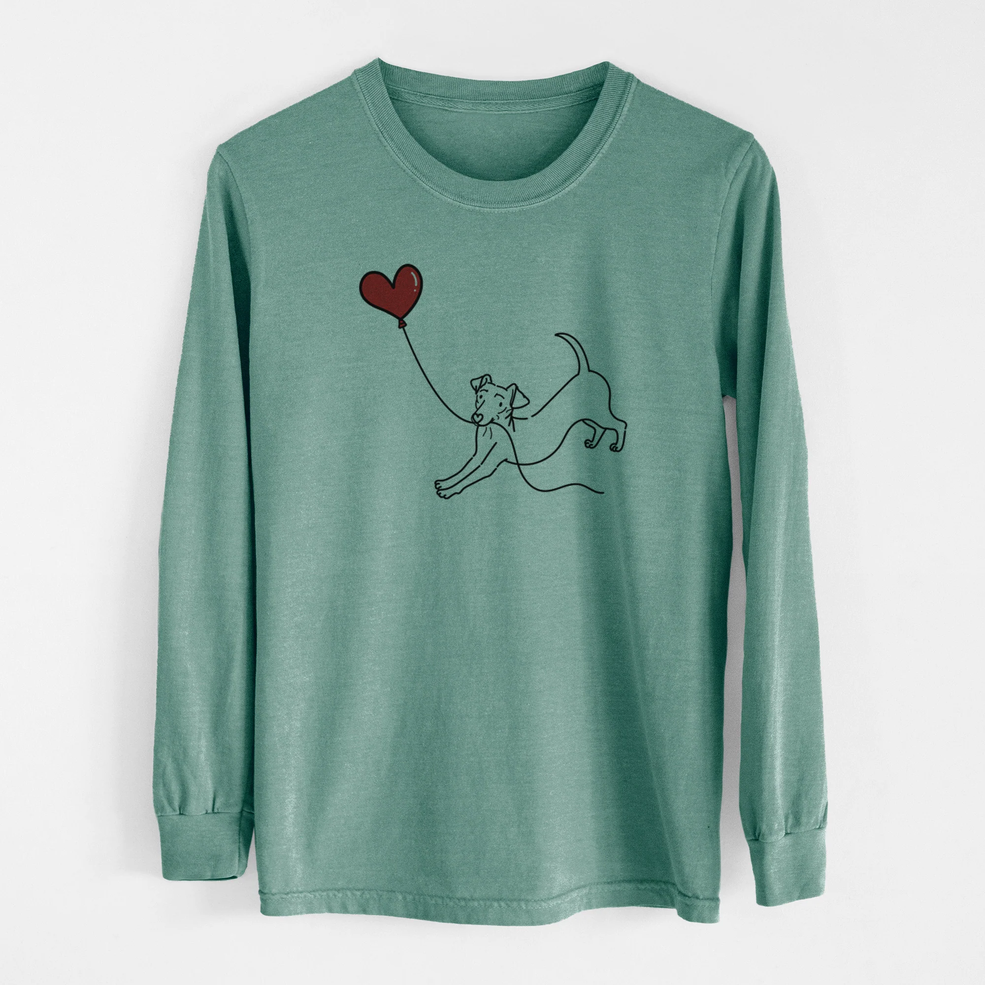 Chiweenie Heart String - Men's Heavyweight 100% Cotton Long Sleeve - Image 13