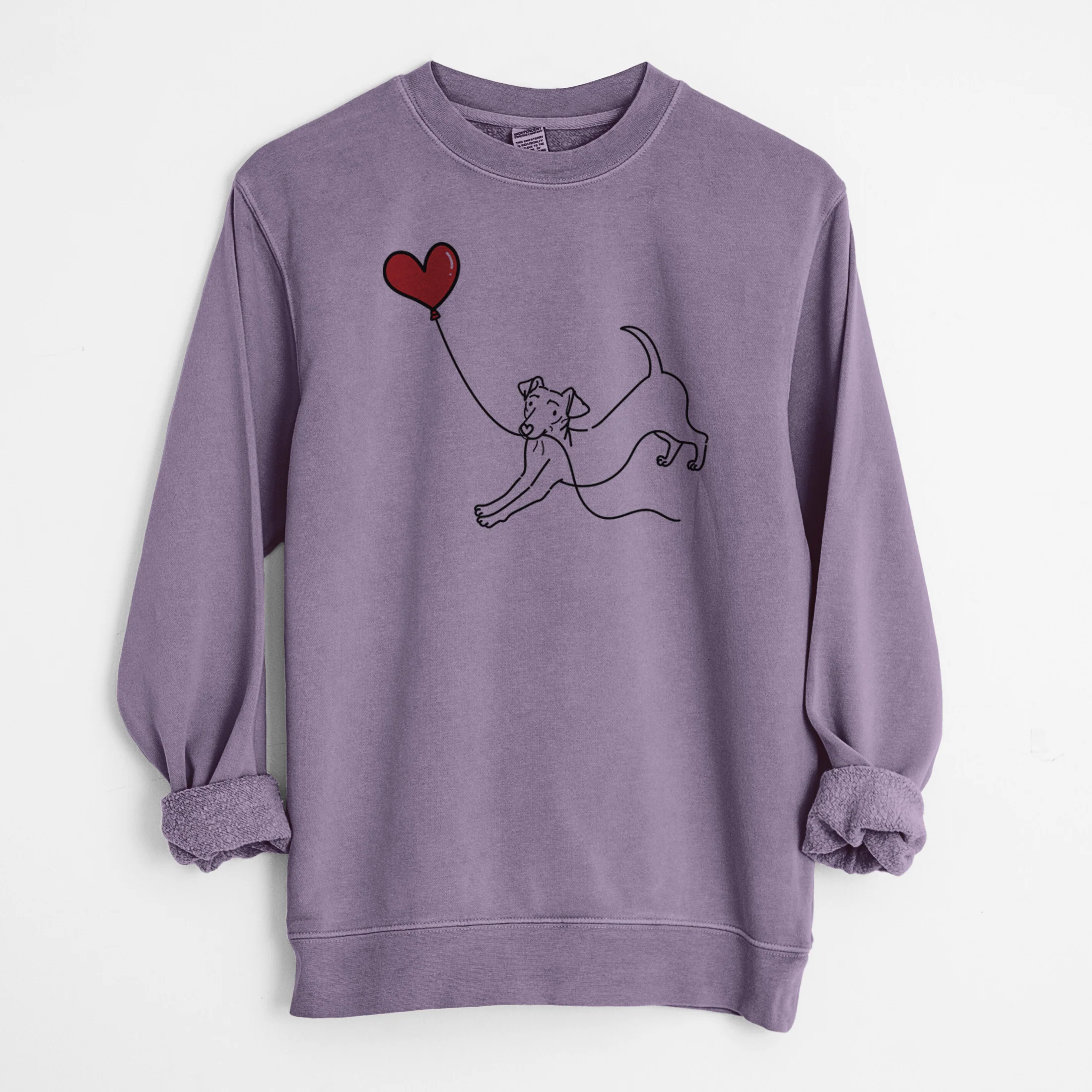 Chiweenie Heart String - Unisex Pigment Dyed Crew Sweatshirt - Image 10