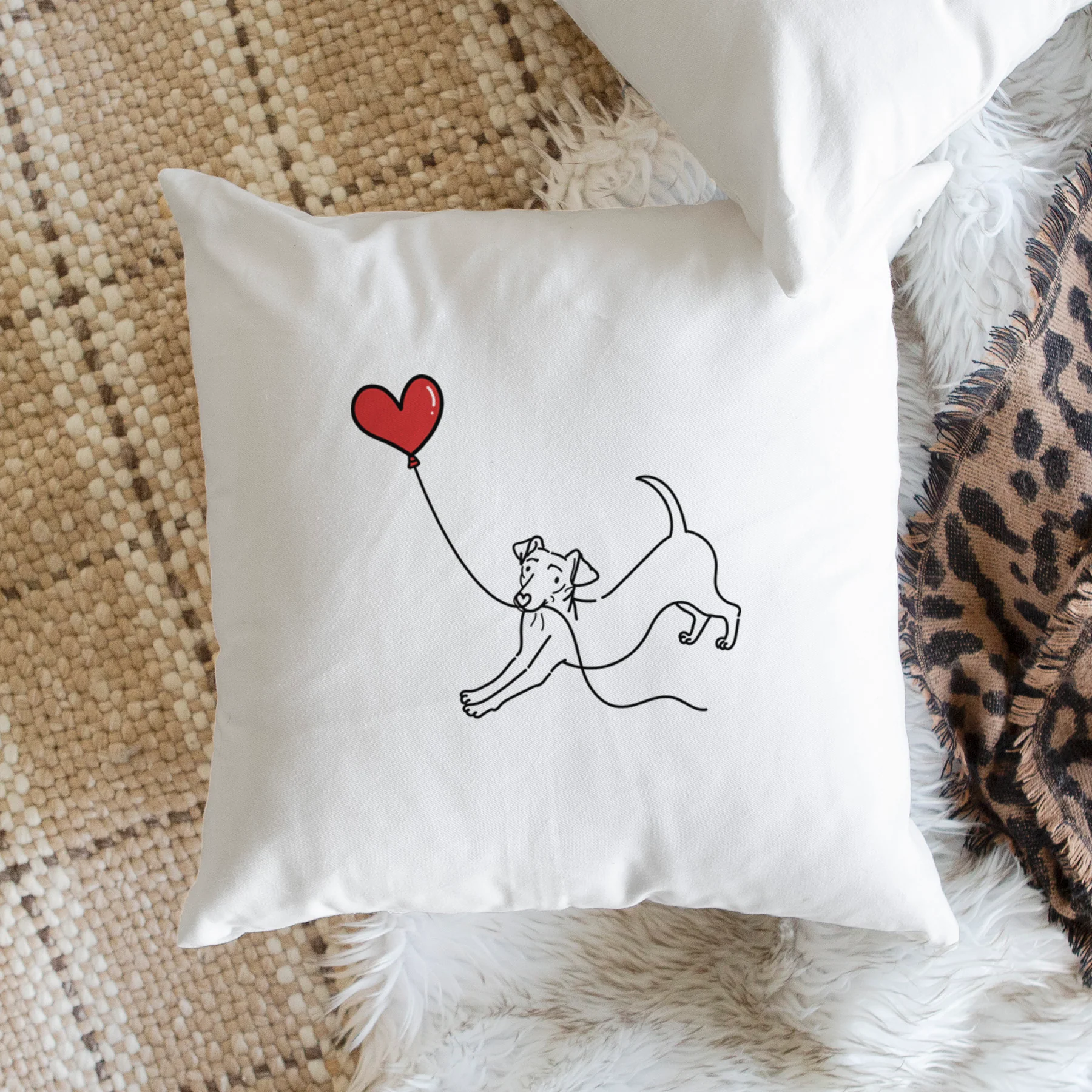 Chiweenie Heart String - Throw Pillow Cover - Image 2