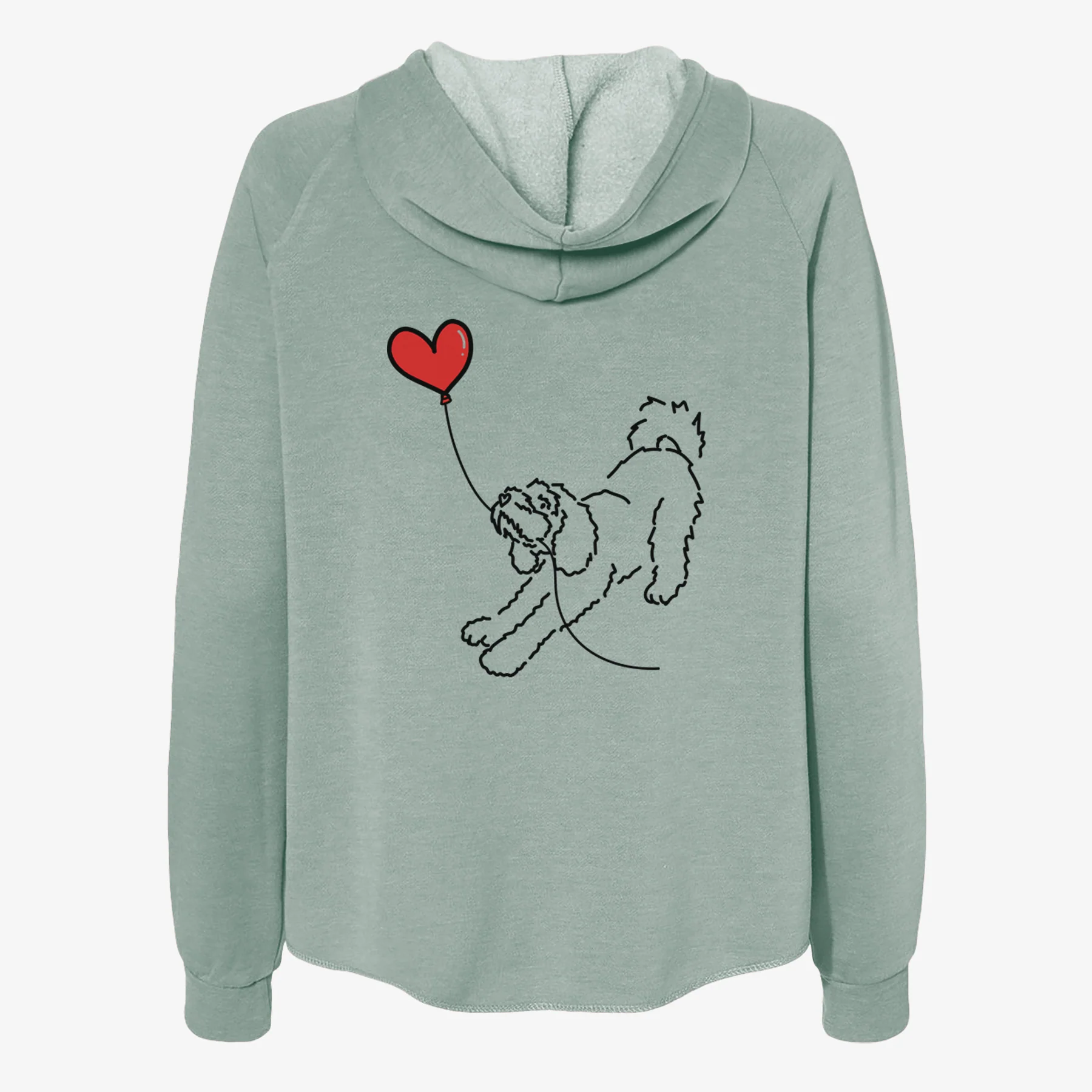 Cockapoo Heart String- Women's Cali Wave Zip-Up Sweatshirt - Image 4