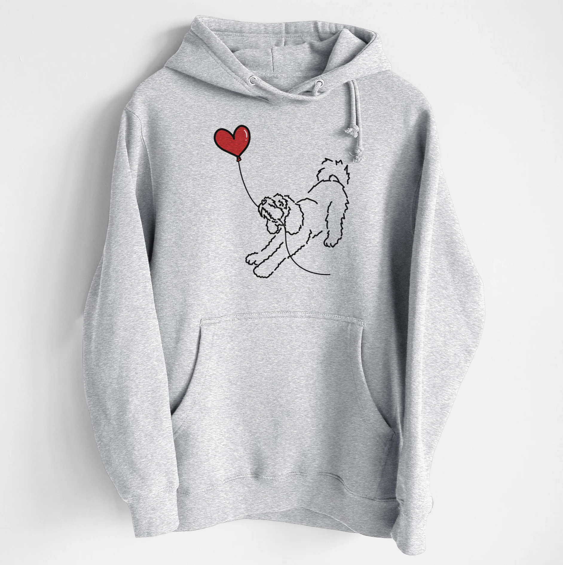 Cockapoo Heart String - Heavyweight Fleece Hoodie