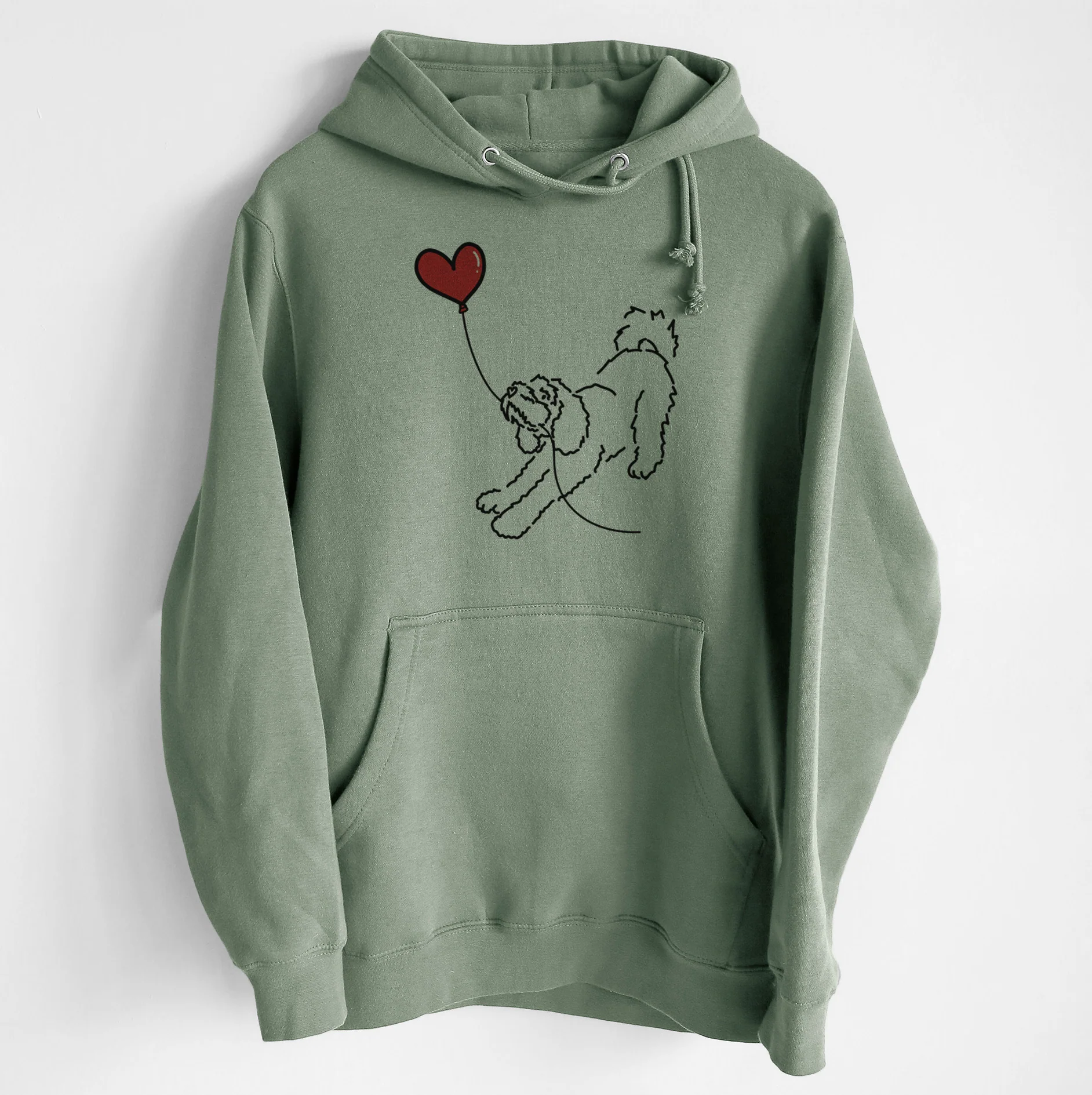 Cockapoo Heart String - Heavyweight Fleece Hoodie - Image 6